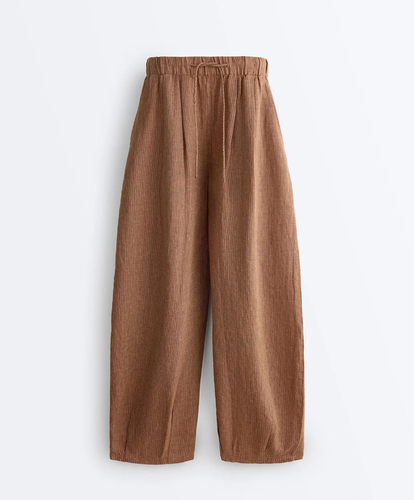 Льняные брюки в полоску с воздушными шарами - фото 6