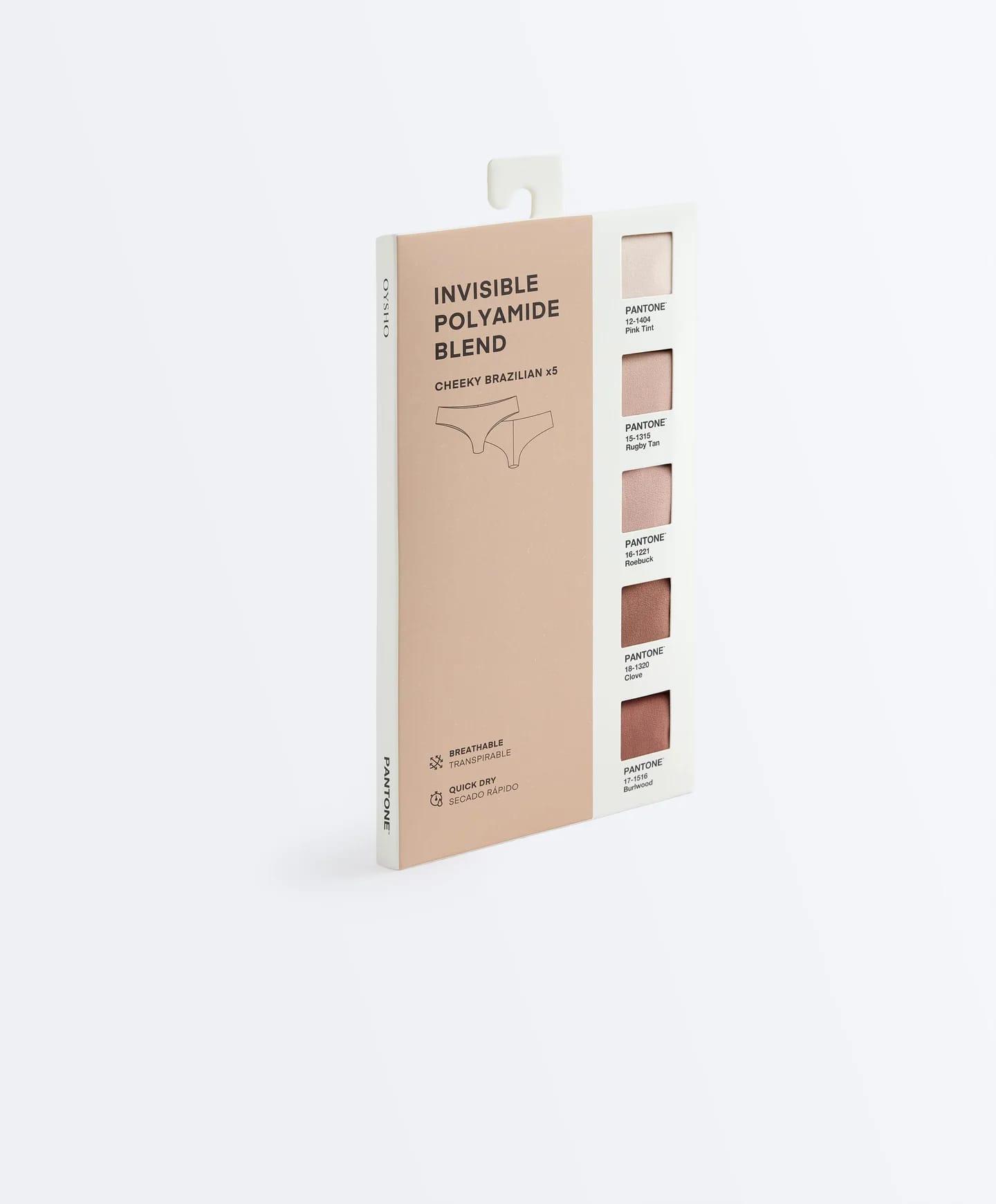 Комплект из 5 бесшовных бразильских трусов из полиамида Pantone™. - фото 4