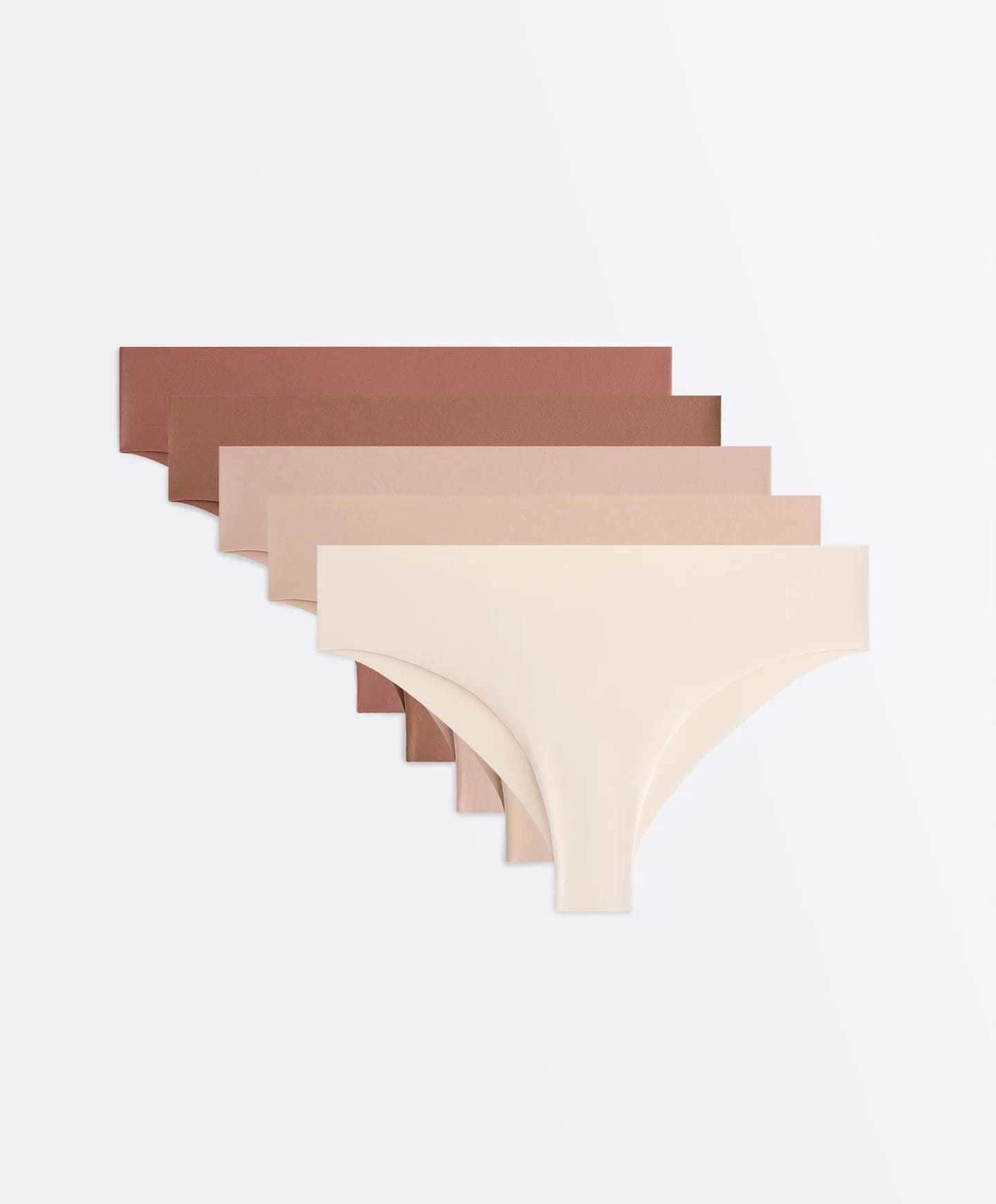 Комплект из 5 бесшовных бразильских трусов из полиамида Pantone™. - фото 7