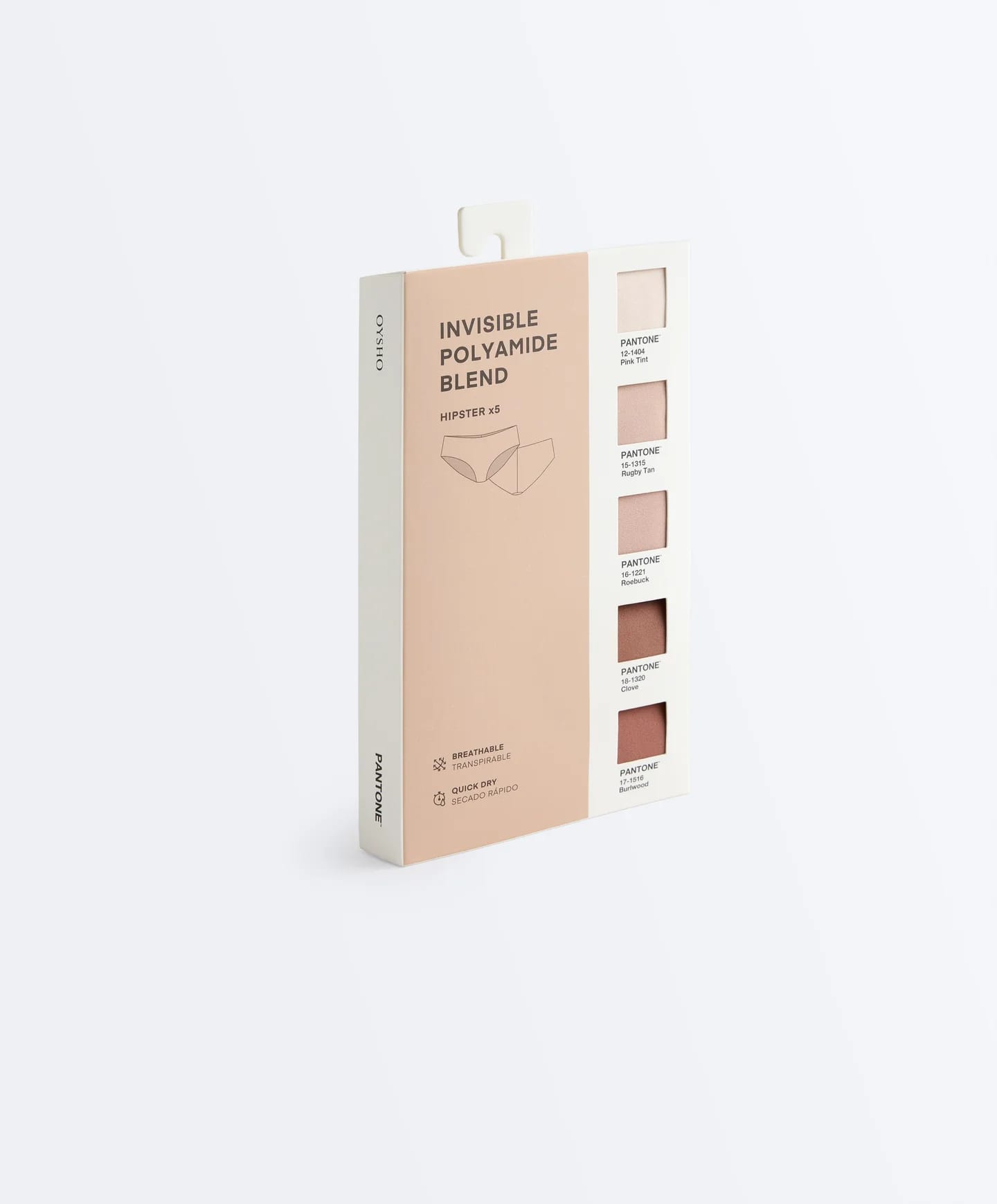 Комплект из 5 бесшовных трусиков-хипстеров из полиамида Pantone™. - фото 12