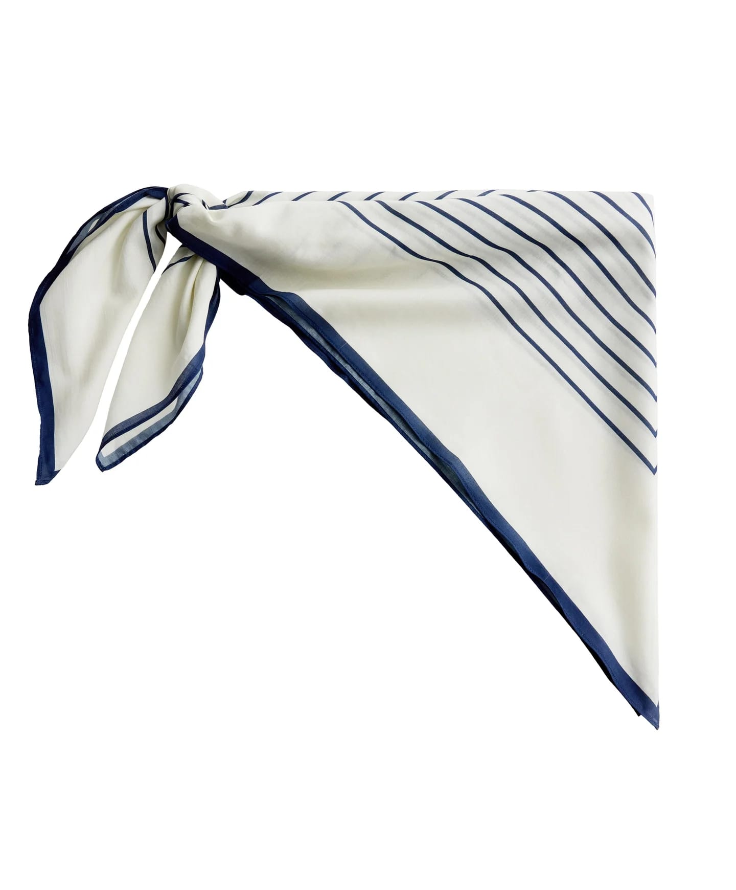 Полосатый хлопковый шарф - фото 3