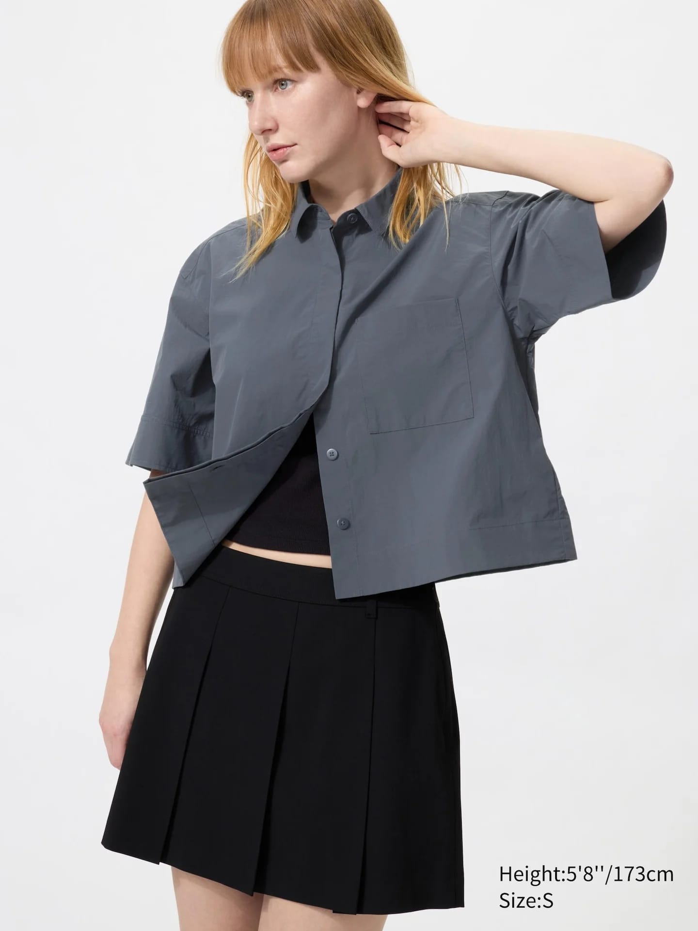 Nylon Bluse (коробки, Halbarm) - фото 6