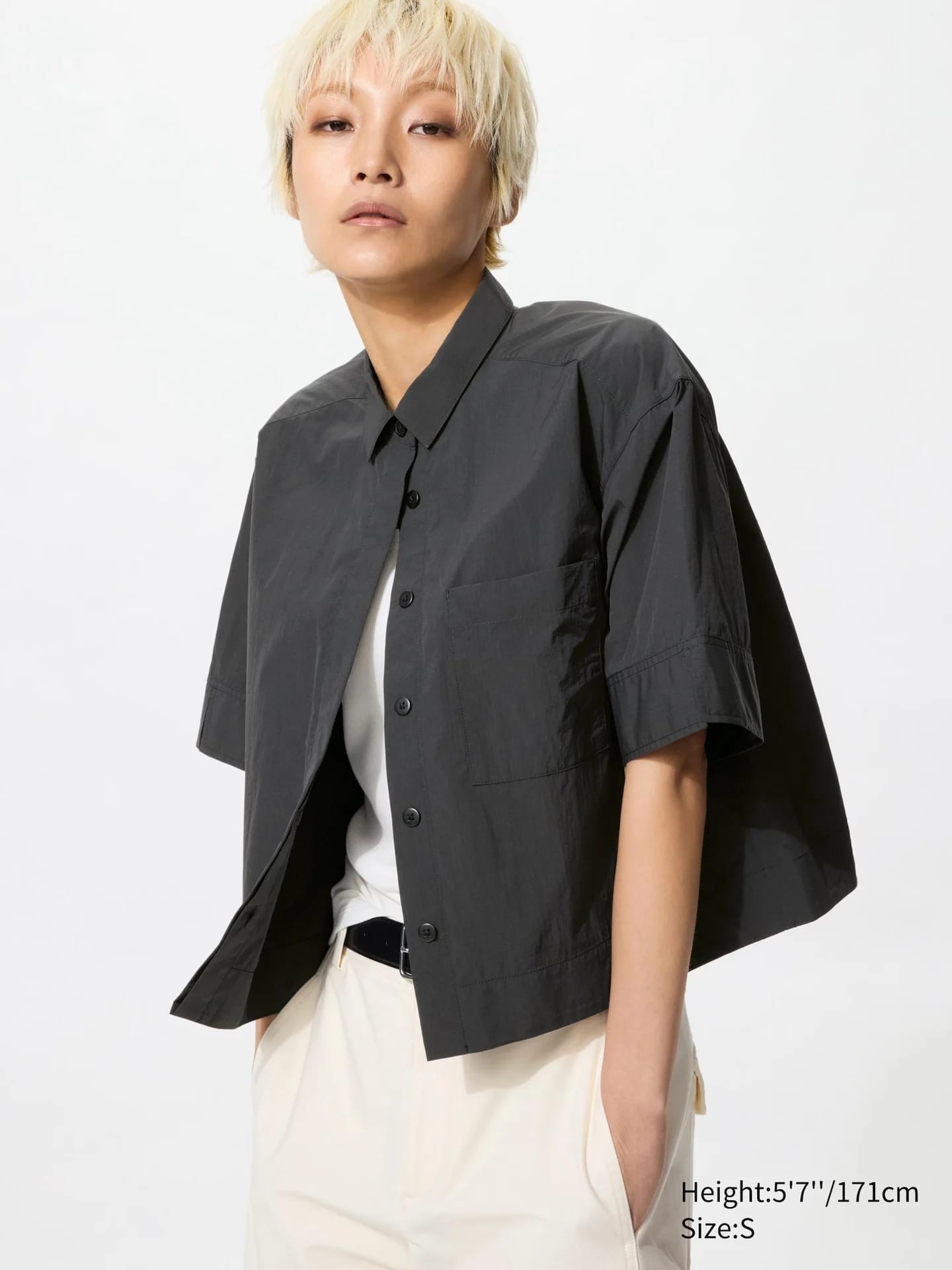 Nylon Bluse (коробки, Halbarm) - фото 7