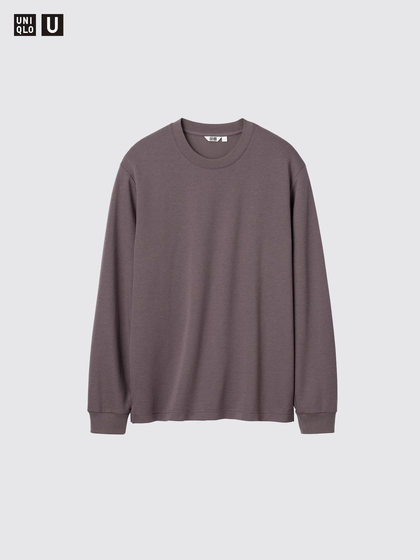 AIRism Baumwolle Langarmshirt (Rundhals, gestreift) - фото 1
