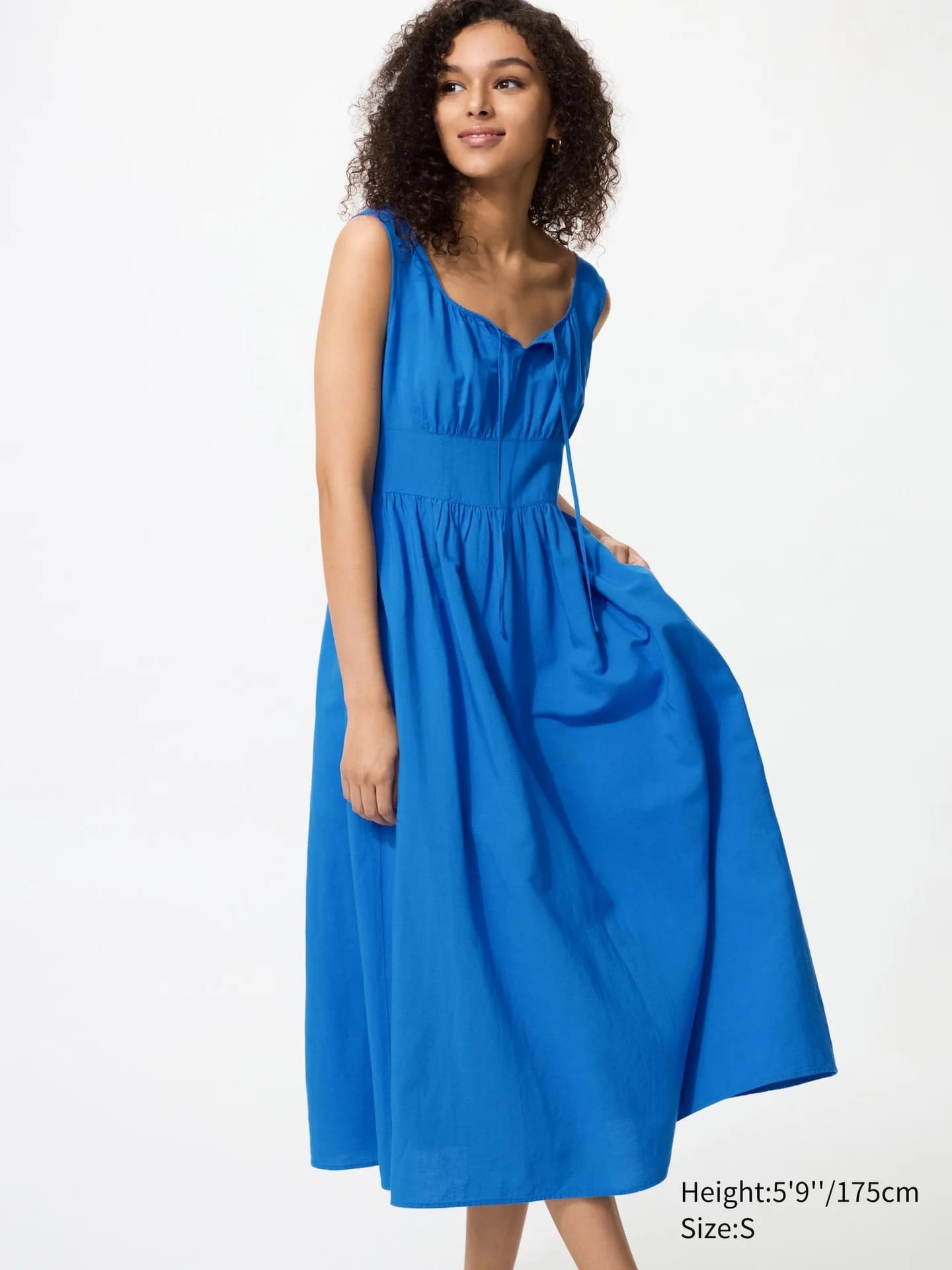 Leinenmix Kleid (gekräuselt) - фото 2