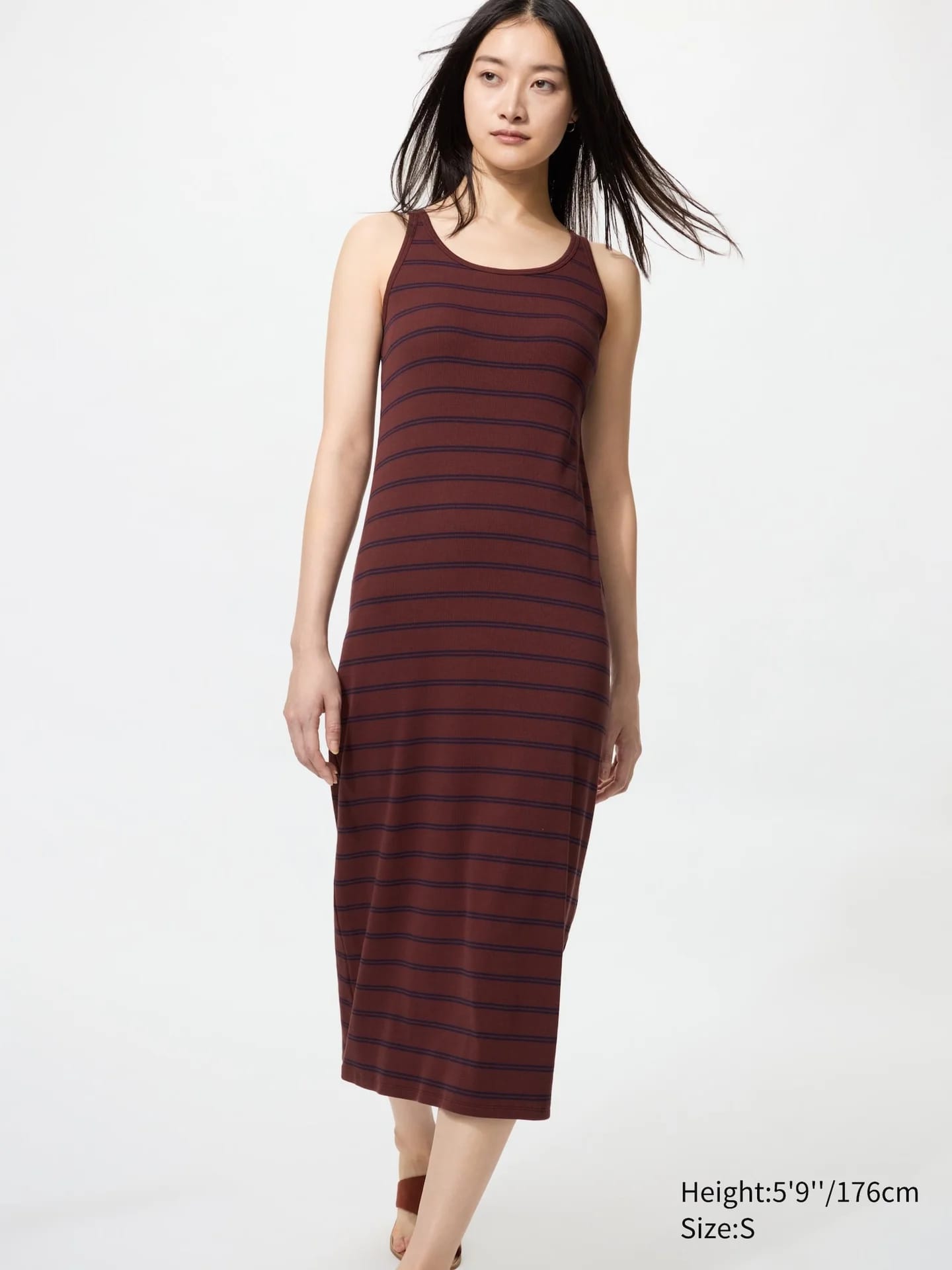 BH-Kleid (gerippt, ärmellos, gestreift) - фото 1
