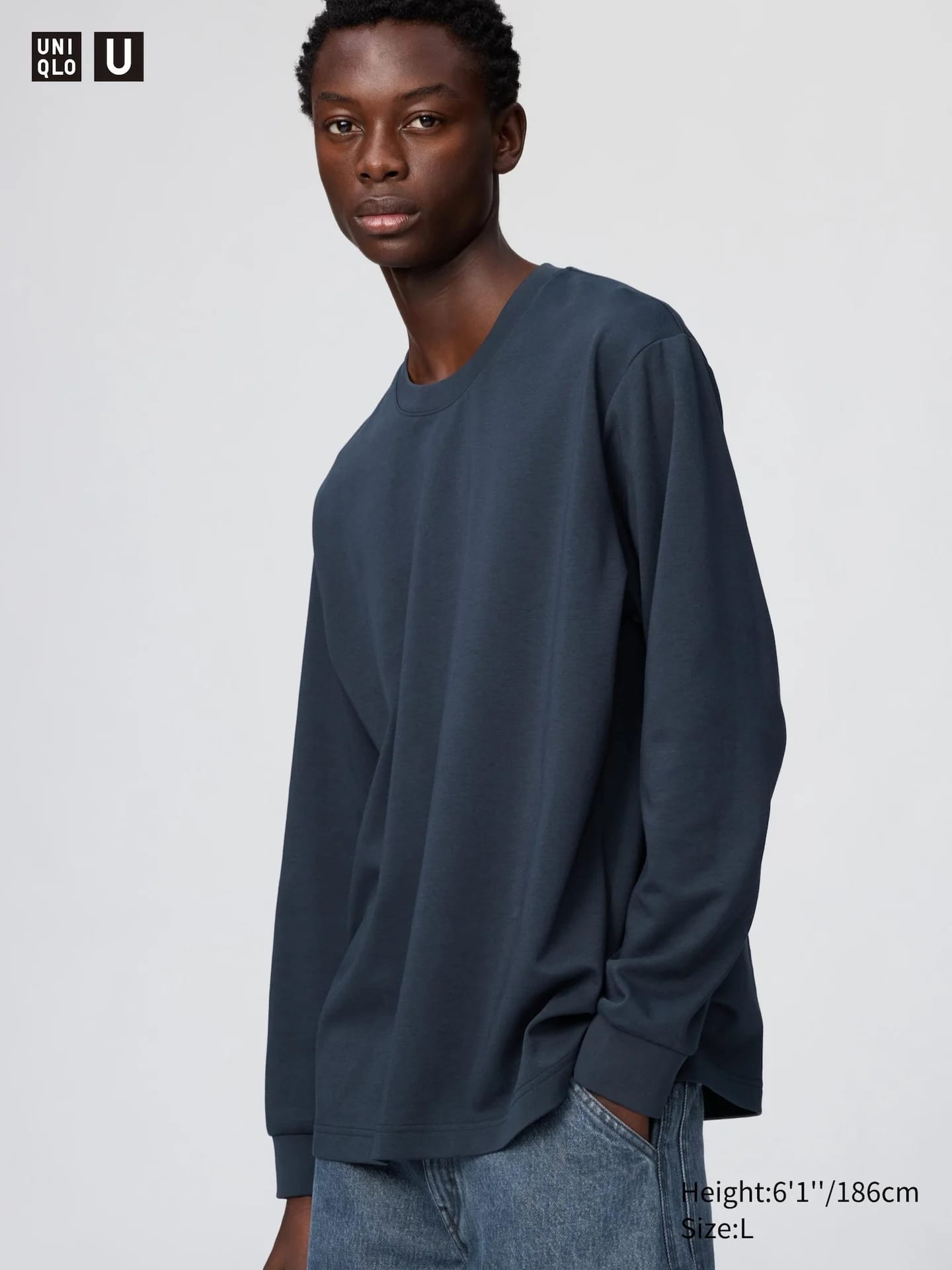 AIRism Baumwolle Langarmshirt (Rundhals) - фото 5