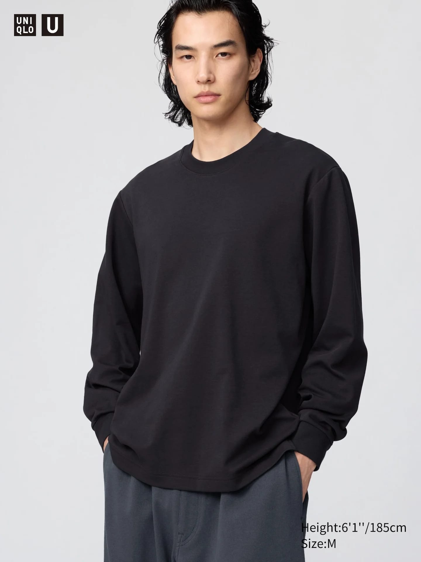 AIRism Baumwolle Langarmshirt (Rundhals) - фото 8