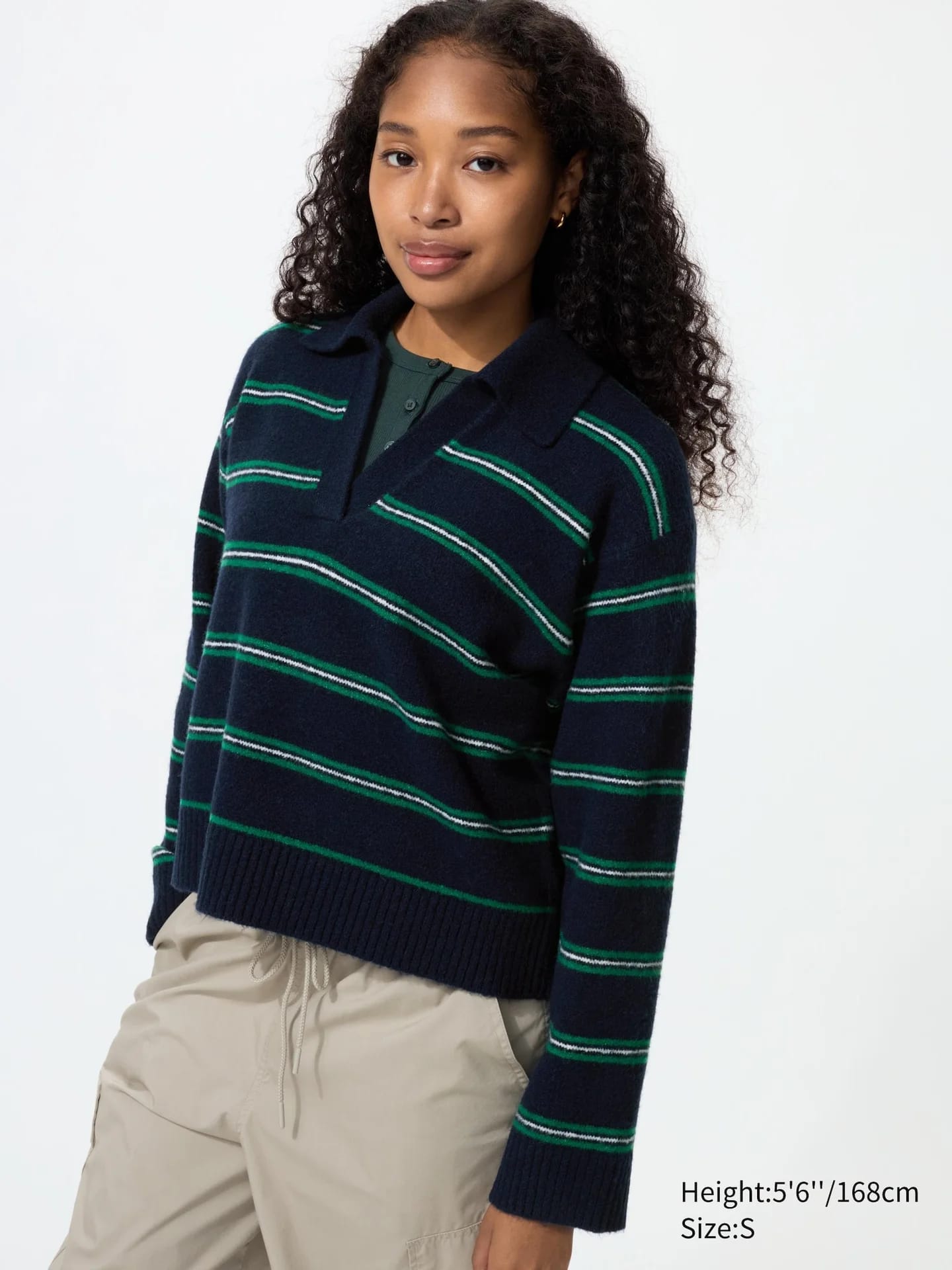 Пряжа-суфле Strickpullover (Skipper-Polokragen, gestreift) - фото 2