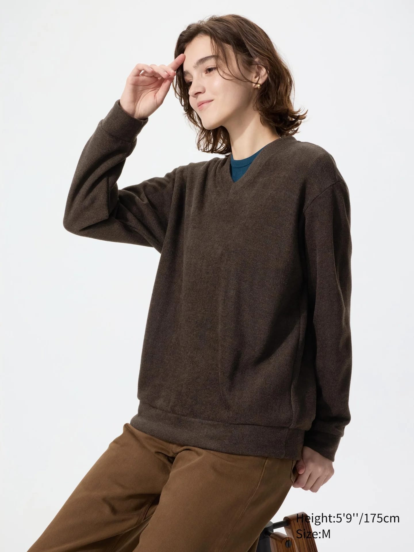 Флисовая рубашка Langarmshirt (гериппт, V-Ausschnitt) - фото 3