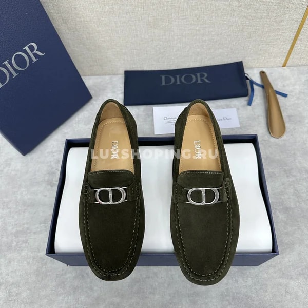 Мокасины Dior Icon зеленые