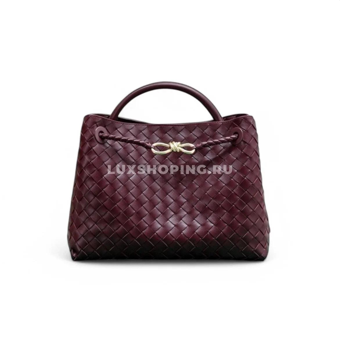 Сумка BOTTEGA VENETA ANDIAMO среднего размера в оттенке "вино-красный"