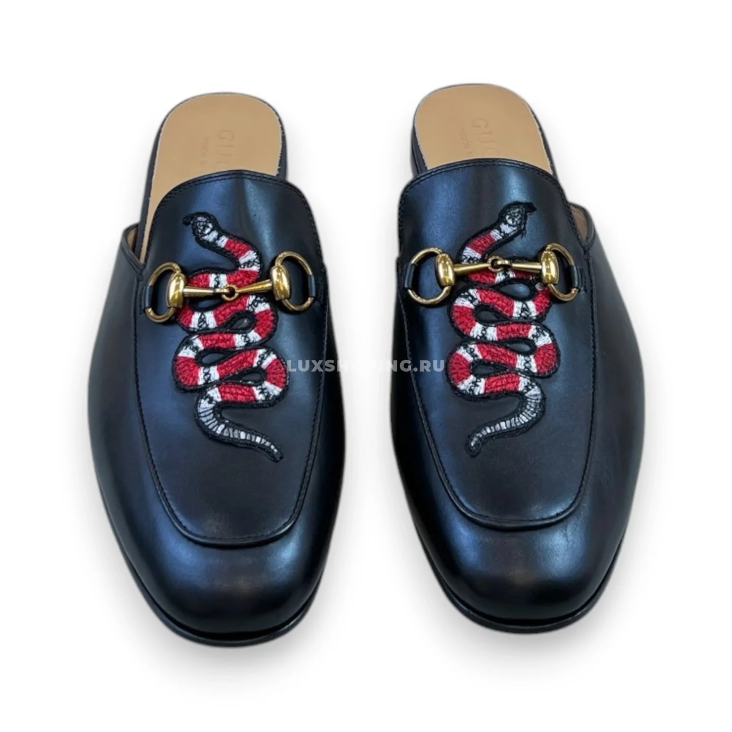 Сабо Gucci черные со змеей