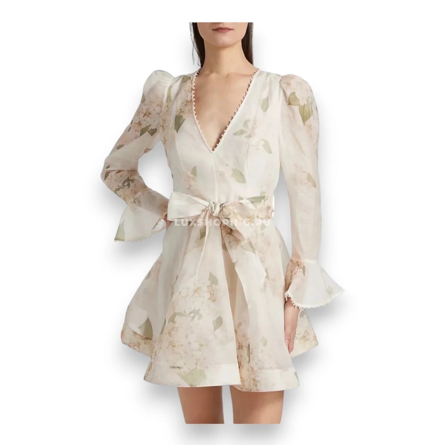 Zimmermann платье из льна с бисером ZM5
