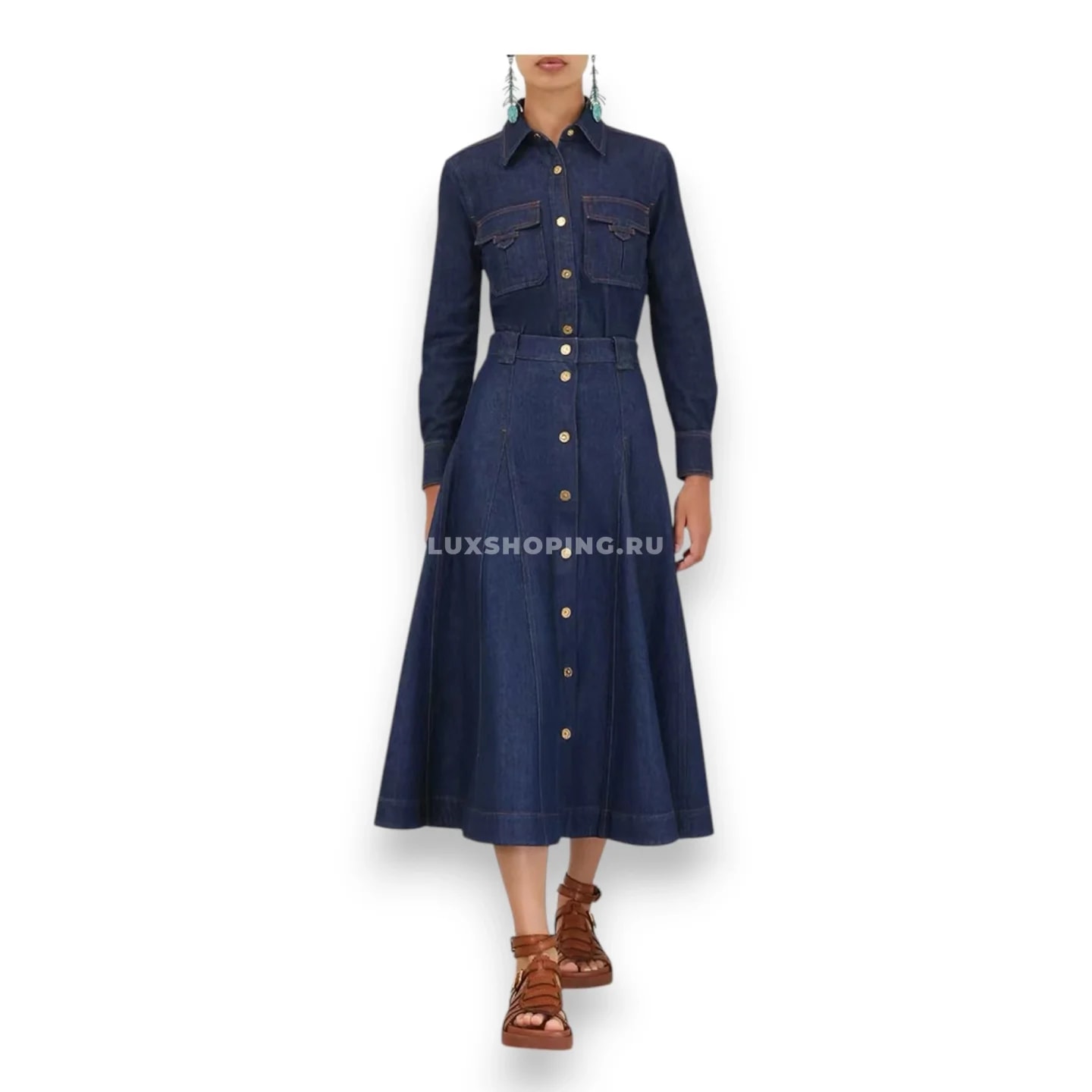 Zimmermann джинсовый комплект: топ и юбка ZM14