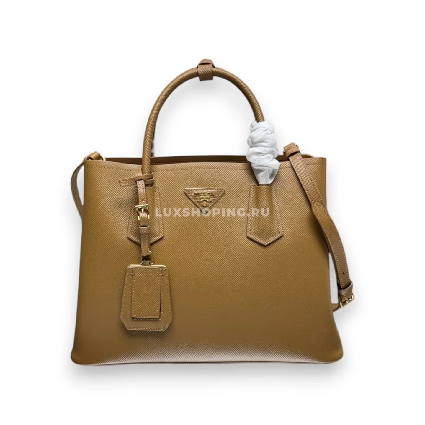 Сумка Prada Double карамельная 33×24,5×14 см
