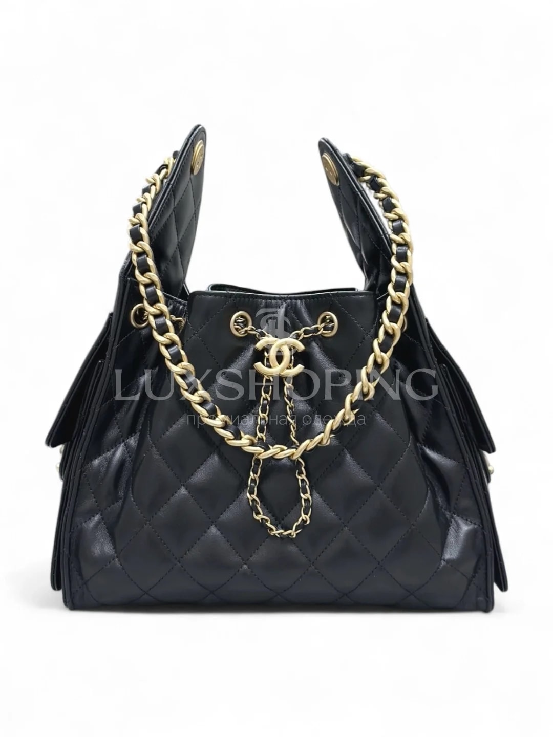Сумка Chanel hobo 2025 черная 30×26×14 см
