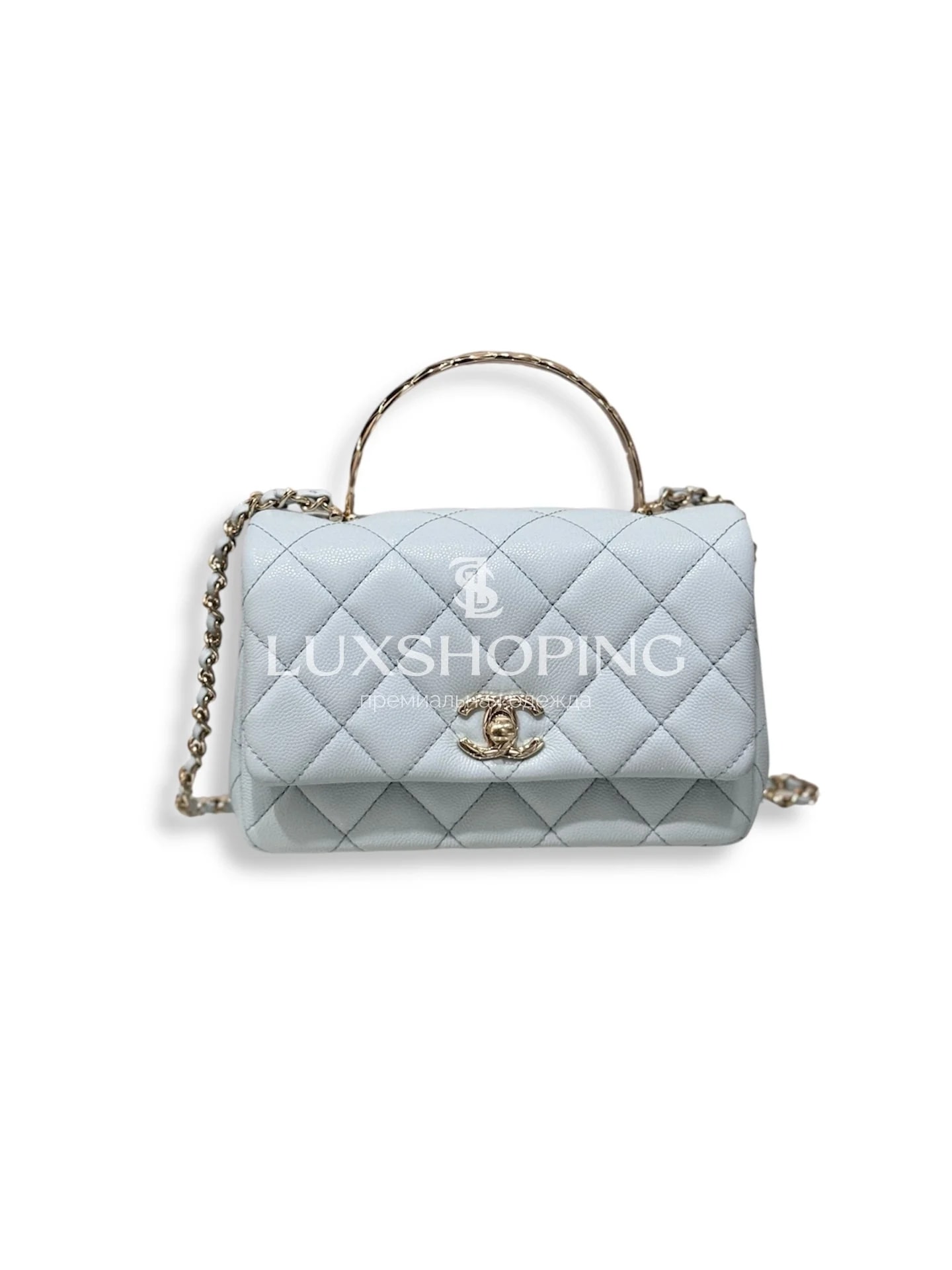 CHANEL Сумка 25S Coco Crush Handle в голубом цвете 11.5 × 18 × 7 см  (Small)