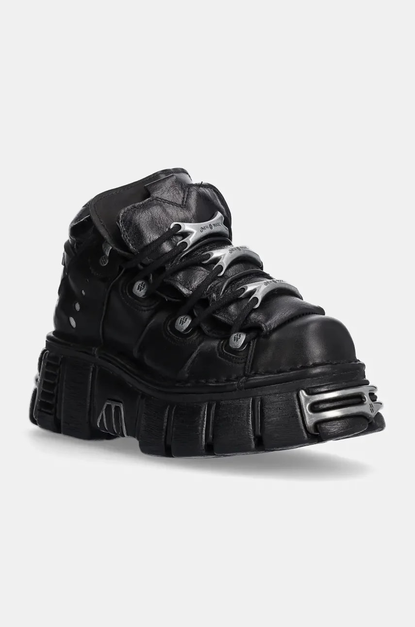 Кожаные кроссовки Itali Negro + Nomada Negro + Tower Negro Acero