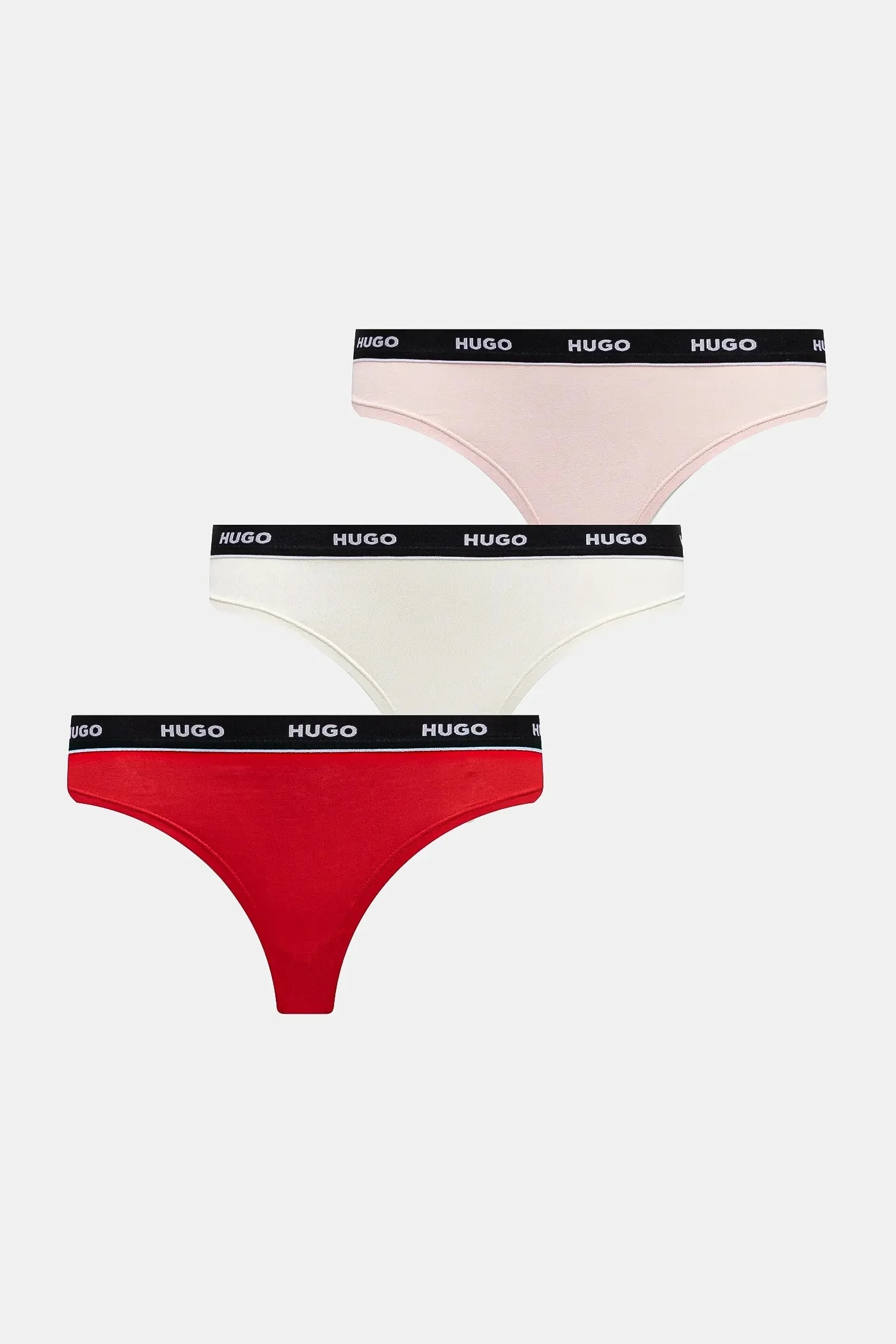 Комплект из 3 трусов-стрингов TRIPLET THONG STRIPE розовый для женщин