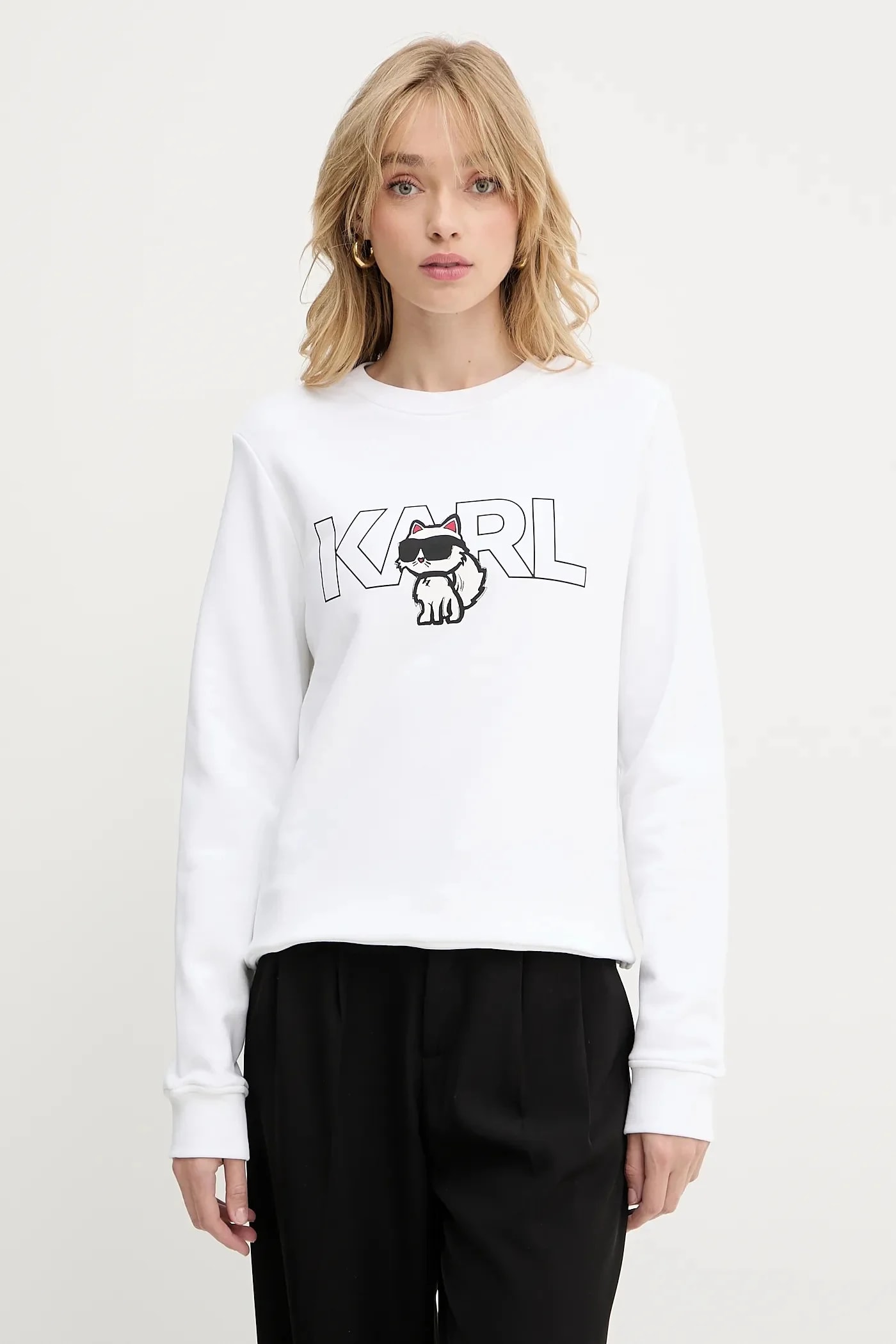толстовка IKON из хлопка белая