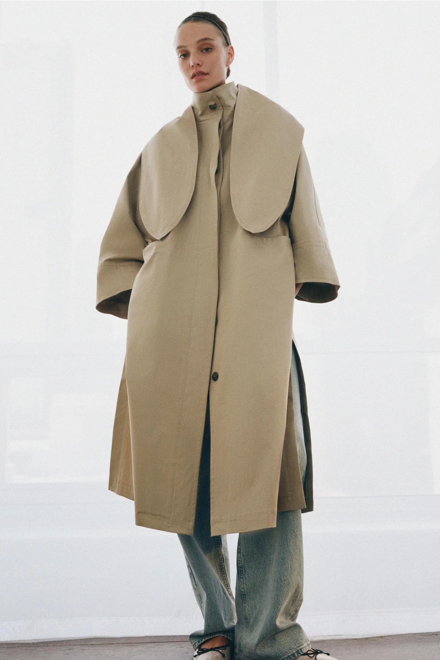 Тренч OVERSIZE с шарфом из ZW COLLECTION, LIMITED EDITION