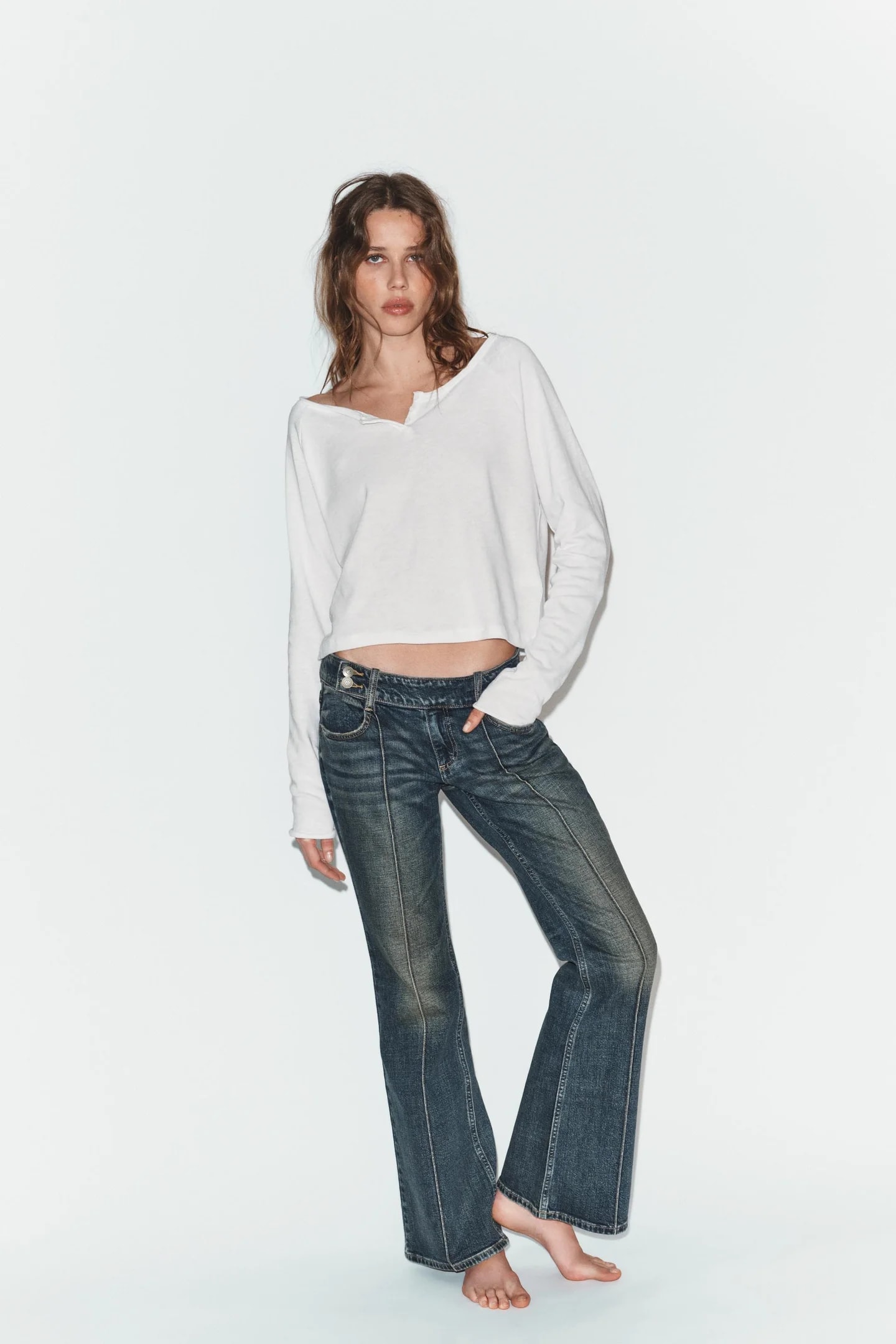 ДЖИНСЫ TRF BOOTCUT С НИЗКОЙ ПОСАДКОЙ