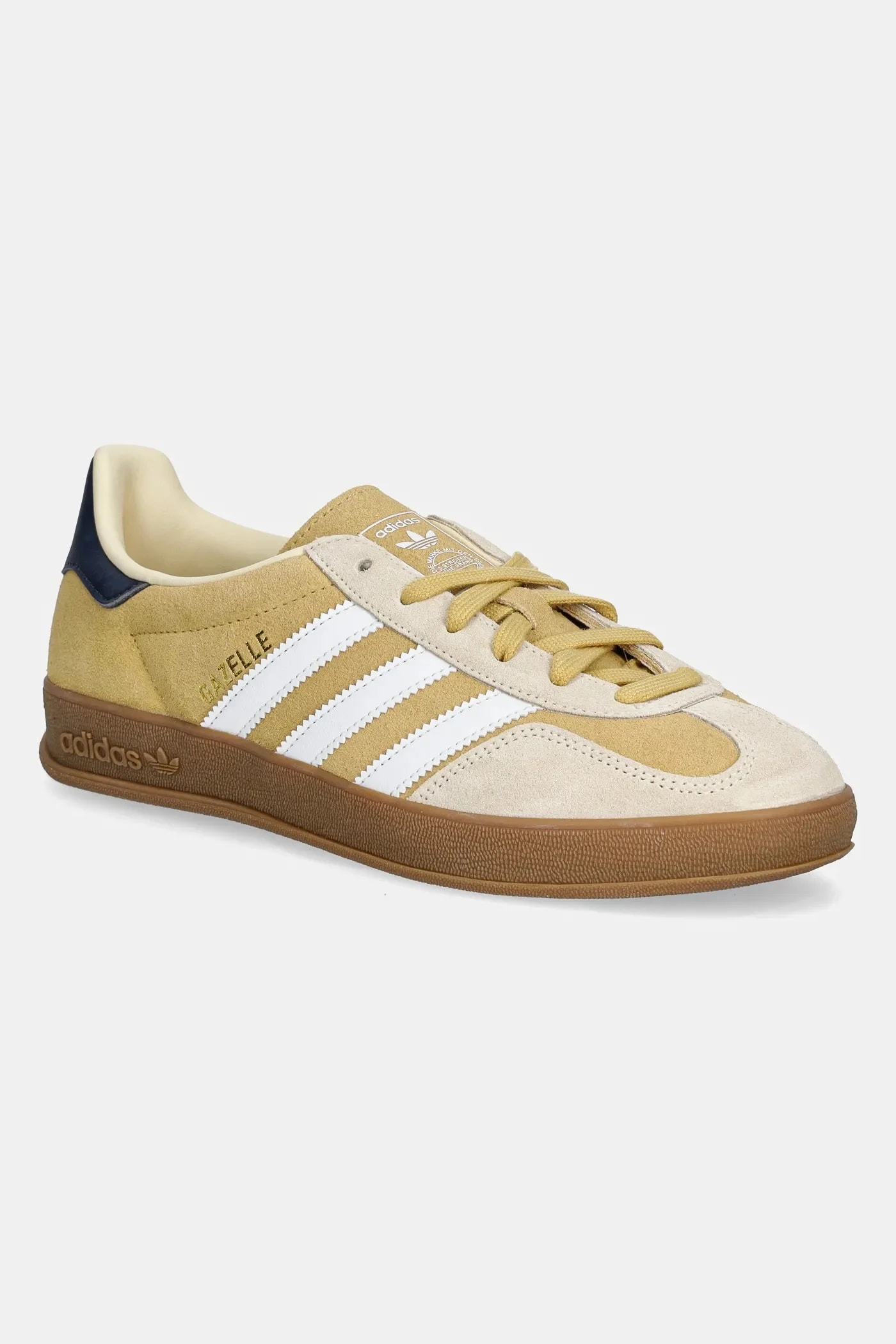 кроссовки Gazelle Indoor замшевые желтое