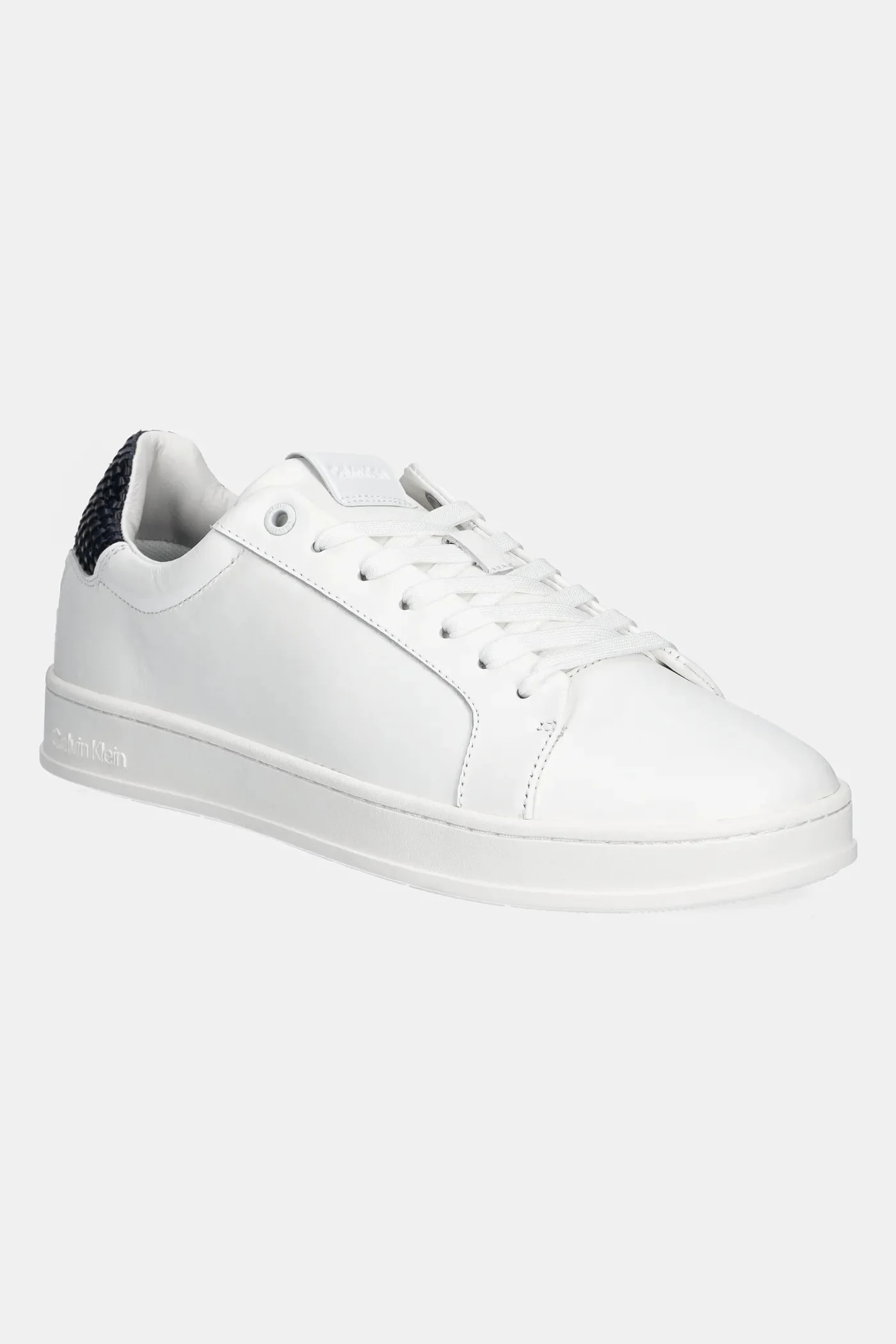 кожаные кроссовки LOW TOP LACE UP WOVEN
