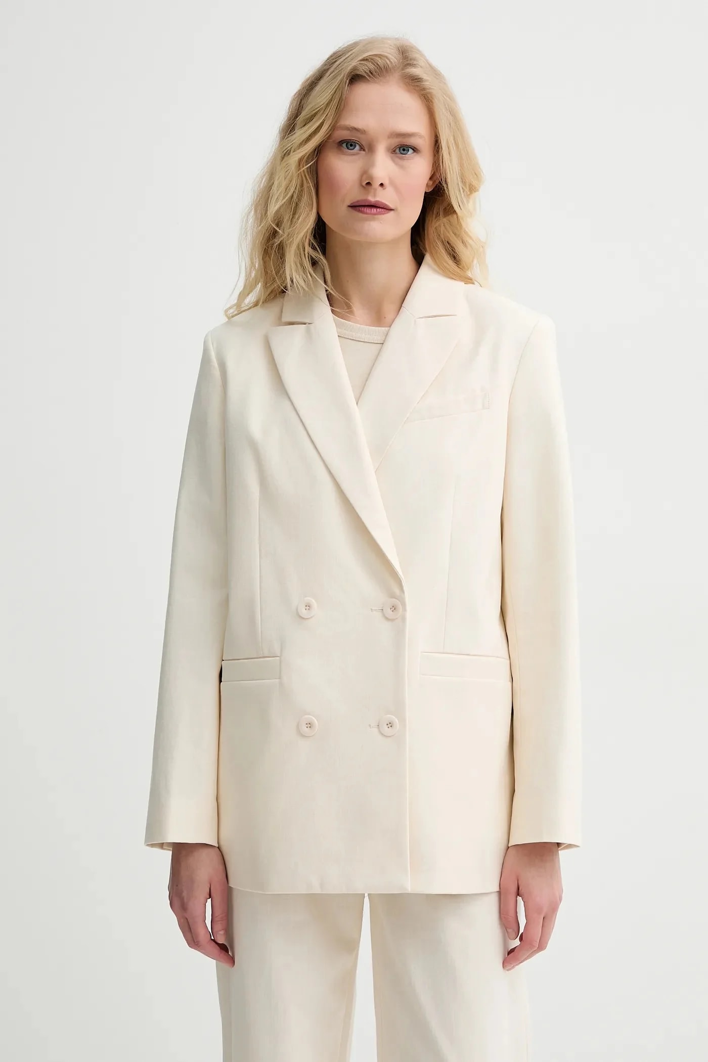 Женская двубортная куртка из хлопка Veste Lucy