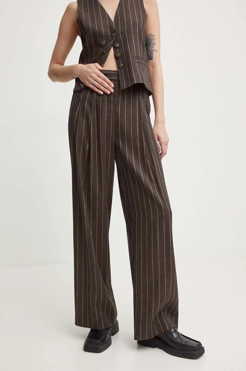 Льняные брюки Enzo - Casual Linen Stripe