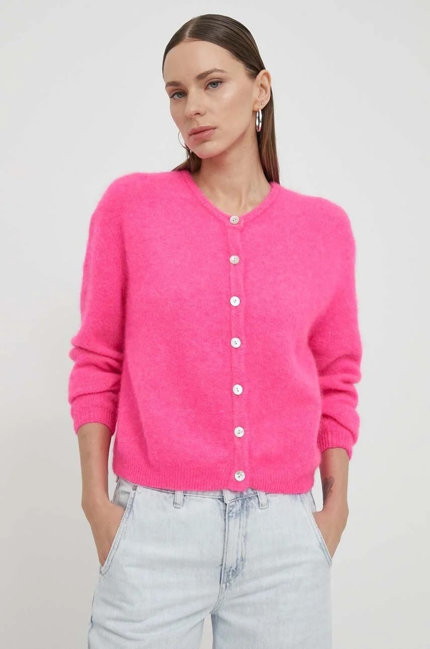 GILET ML COL ROND шерстяной кардиган