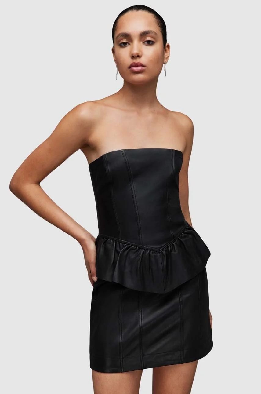 Кожаное платье WL068Z CASSIE LEA RUFFLE DR