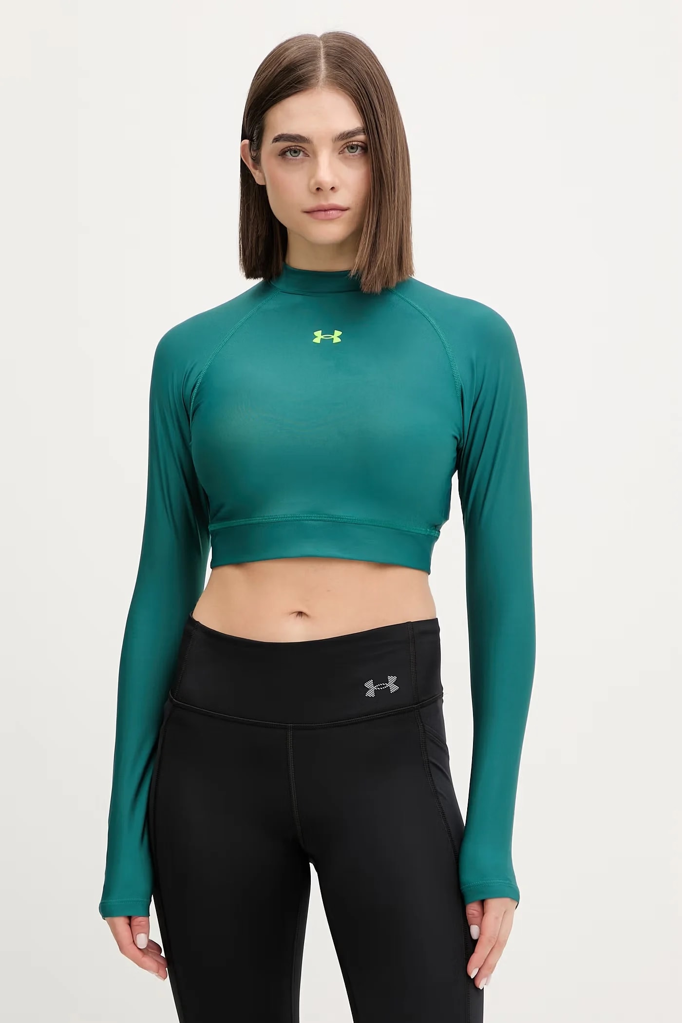 Тренировочная футболка HeatGear Crop с длинными рукавами