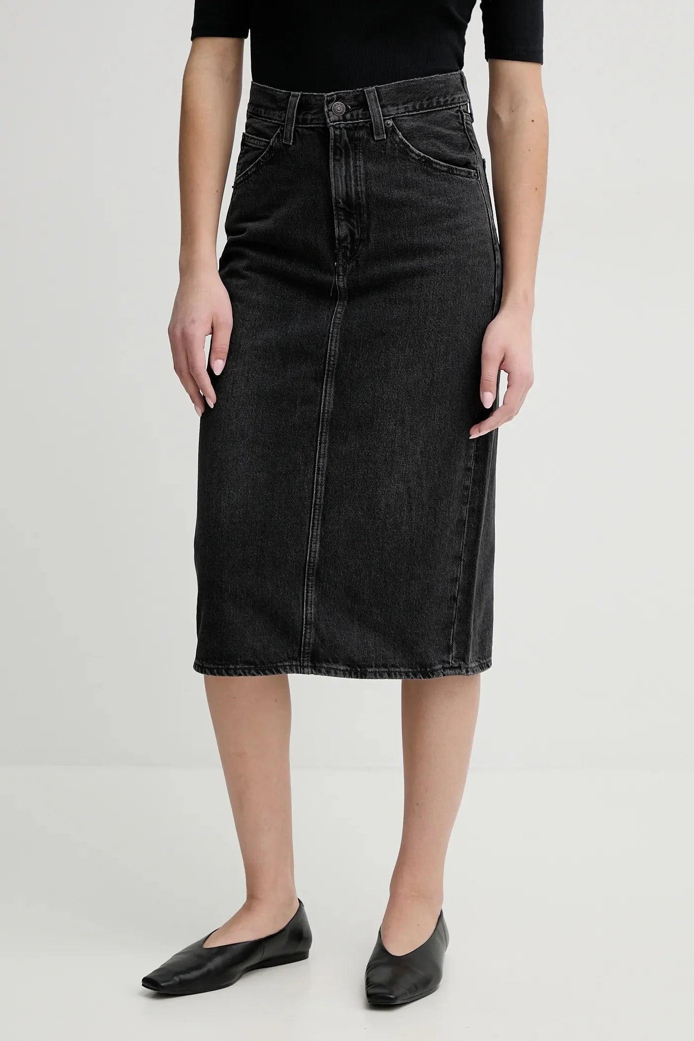 джинсовая юбка HR SLIT SKIRT