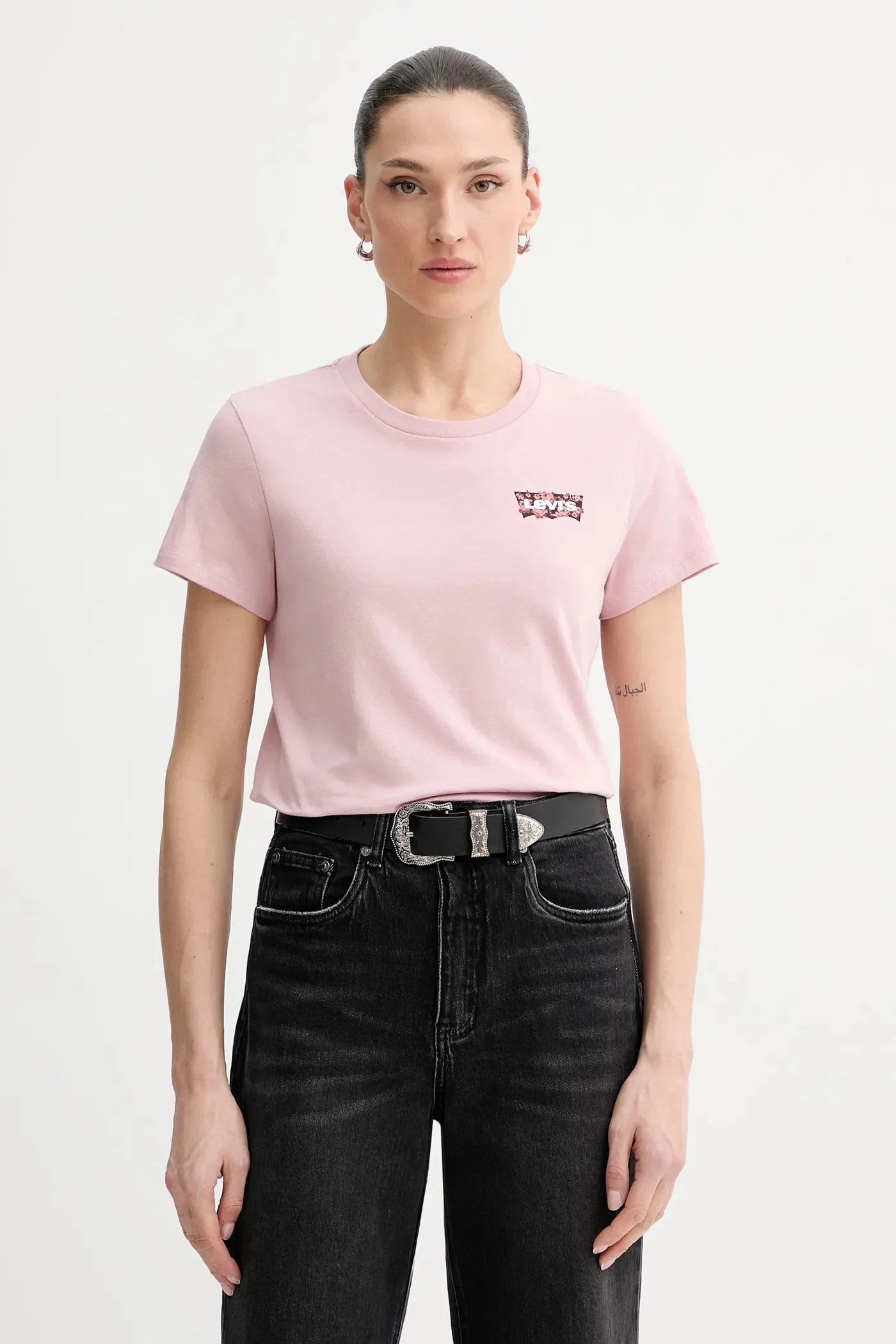 Футболка THE PERFECT TEE из хлопка розовая