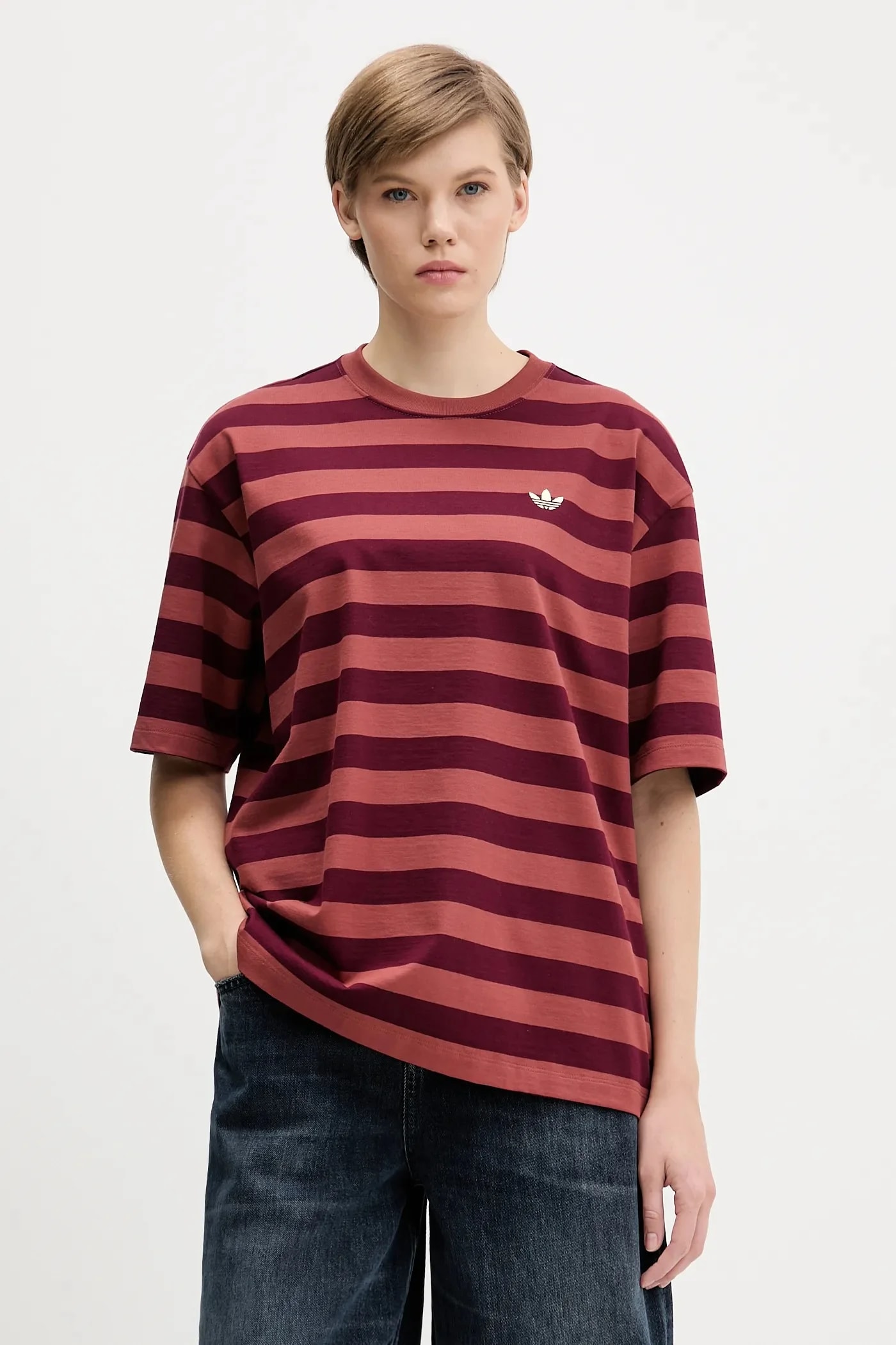 Хлопковая футболка STRIPED SS TEE