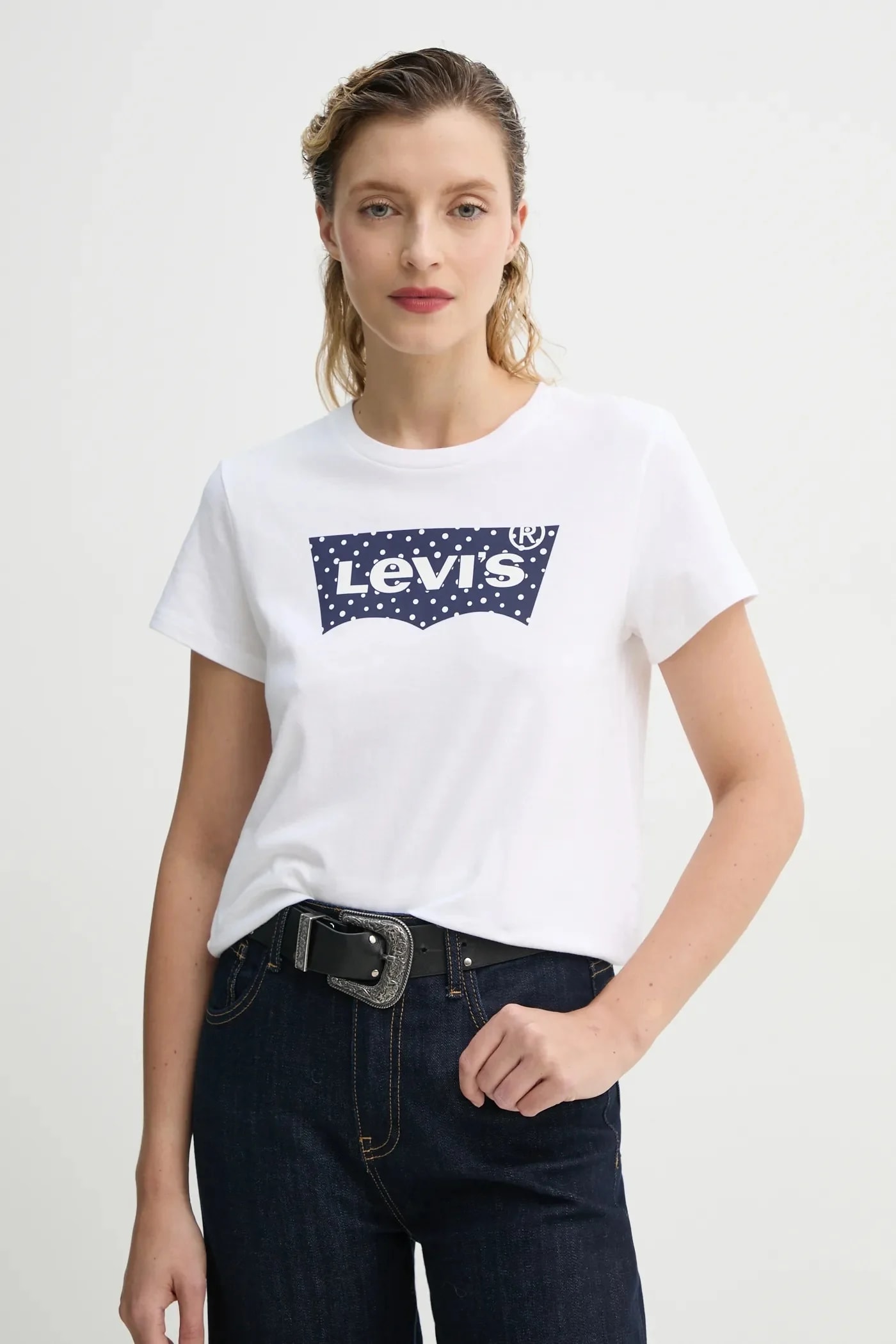 Футболка THE PERFECT TEE из хлопка белая для женщин