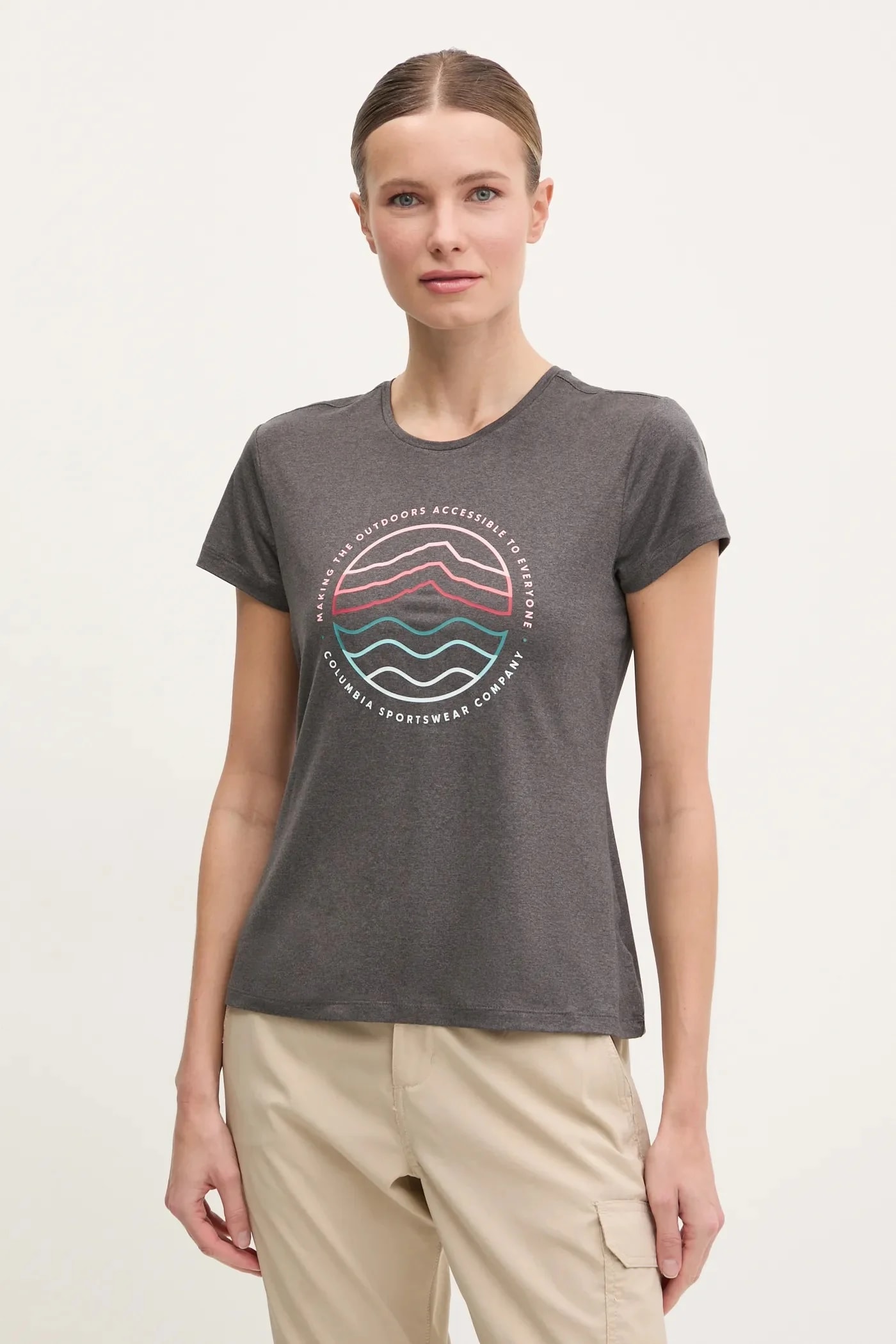 Спортивная футболка Sloan Ridge серая для женщин