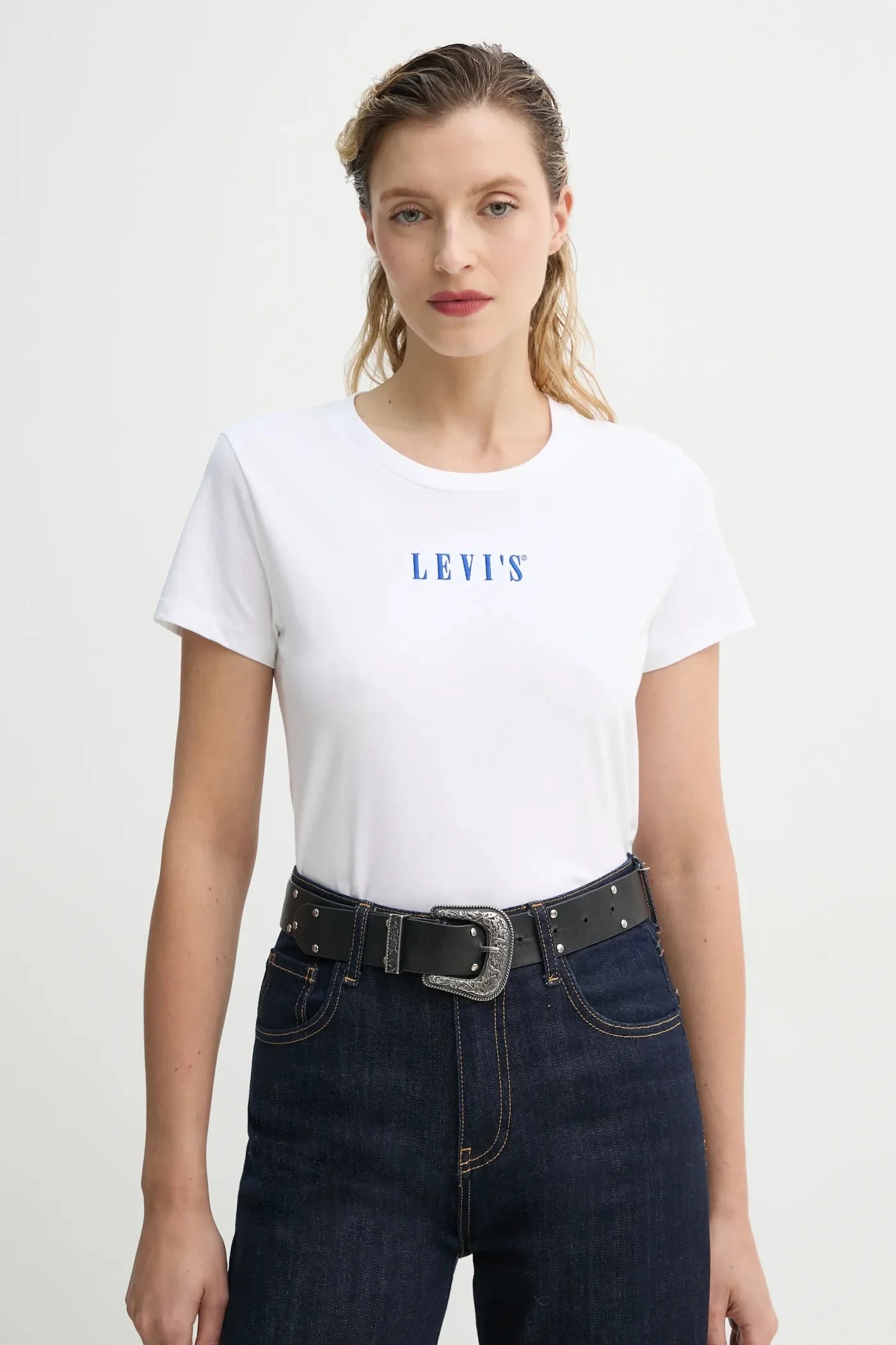 Футболка THE PERFECT TEE из хлопка белая для женщин