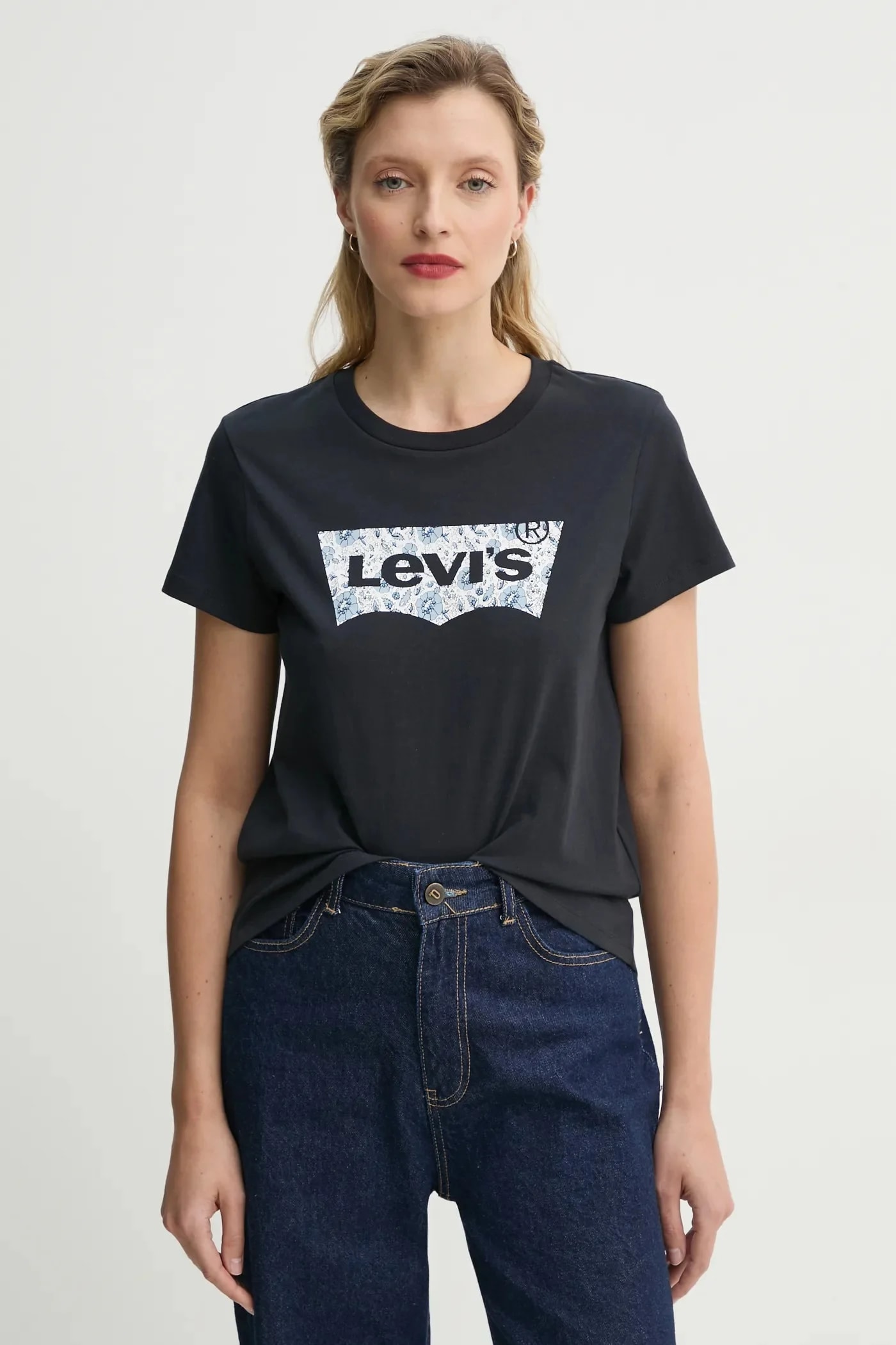 Футболка THE PERFECT TEE из хлопка черная для женщин