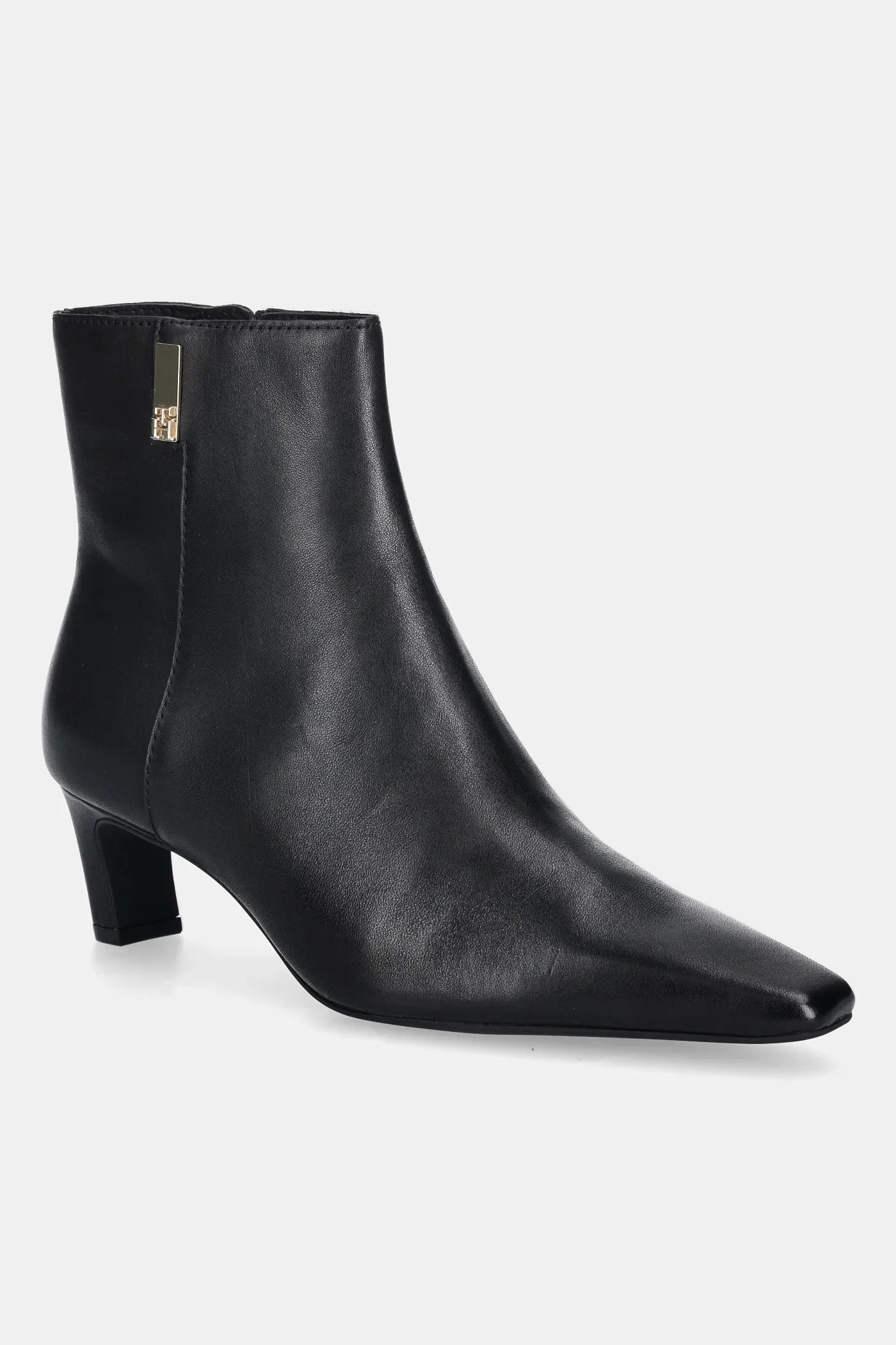 Кожаные ботильоны SQUARE TOE KITTEN BOOTIE