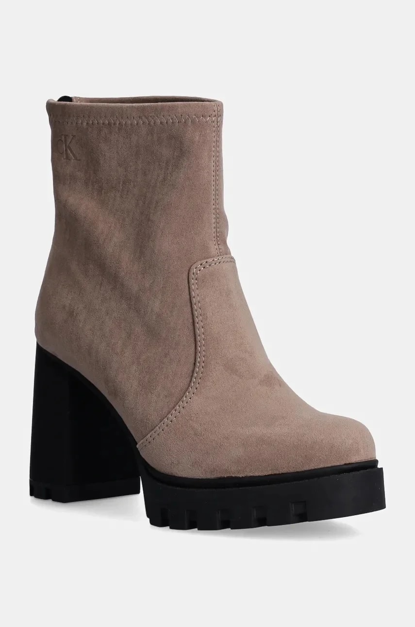 HEEL PLATFORM ZIP BOOT Ботильоны из нержавеющей стали