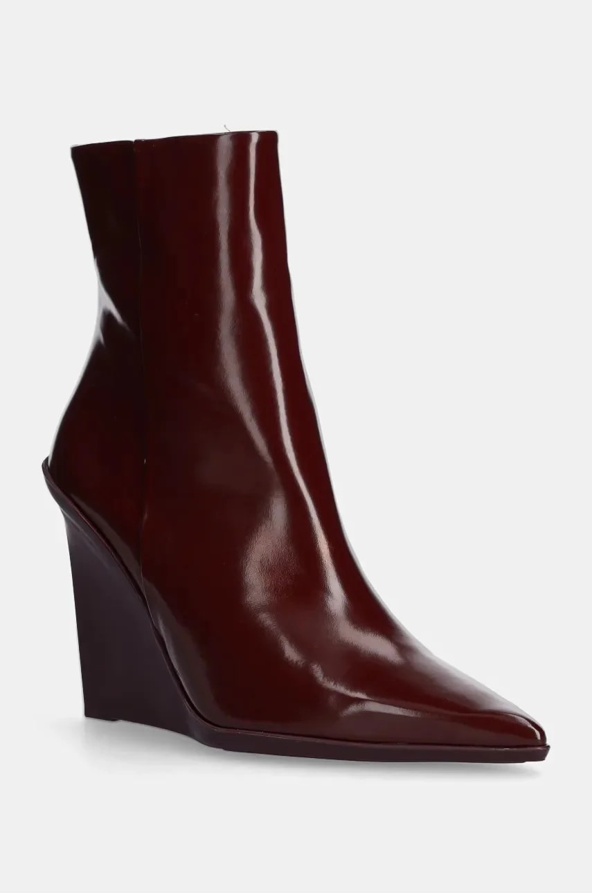 Кожаные ботильоны WEDGE ANKLE BOOT 90 LTH