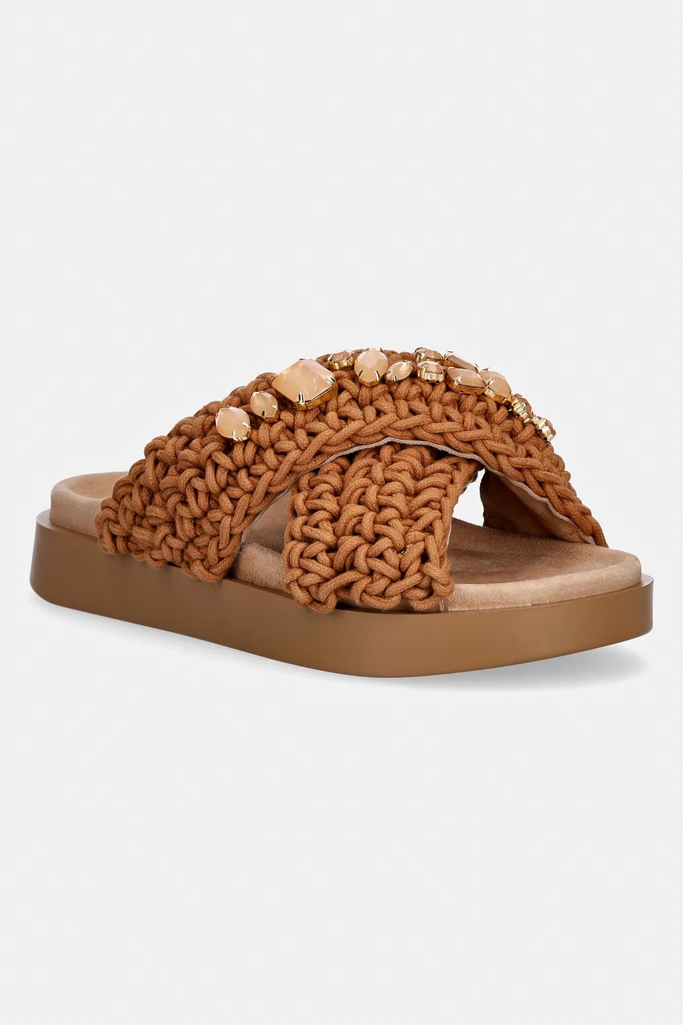 Женские шлепанцы Woven Stones коричневые для женщин