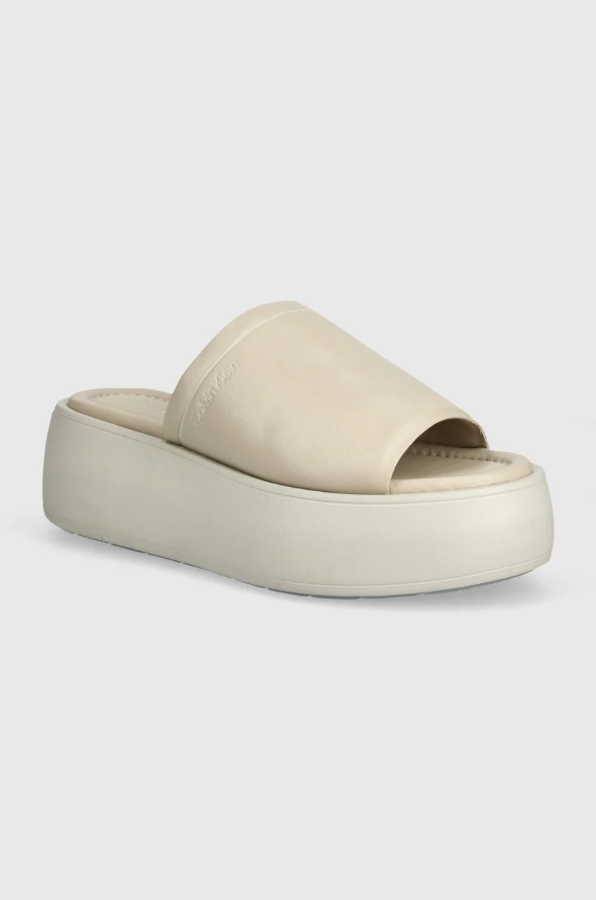 Кожаные шлепанцы FLATFORM SLIDE LTH