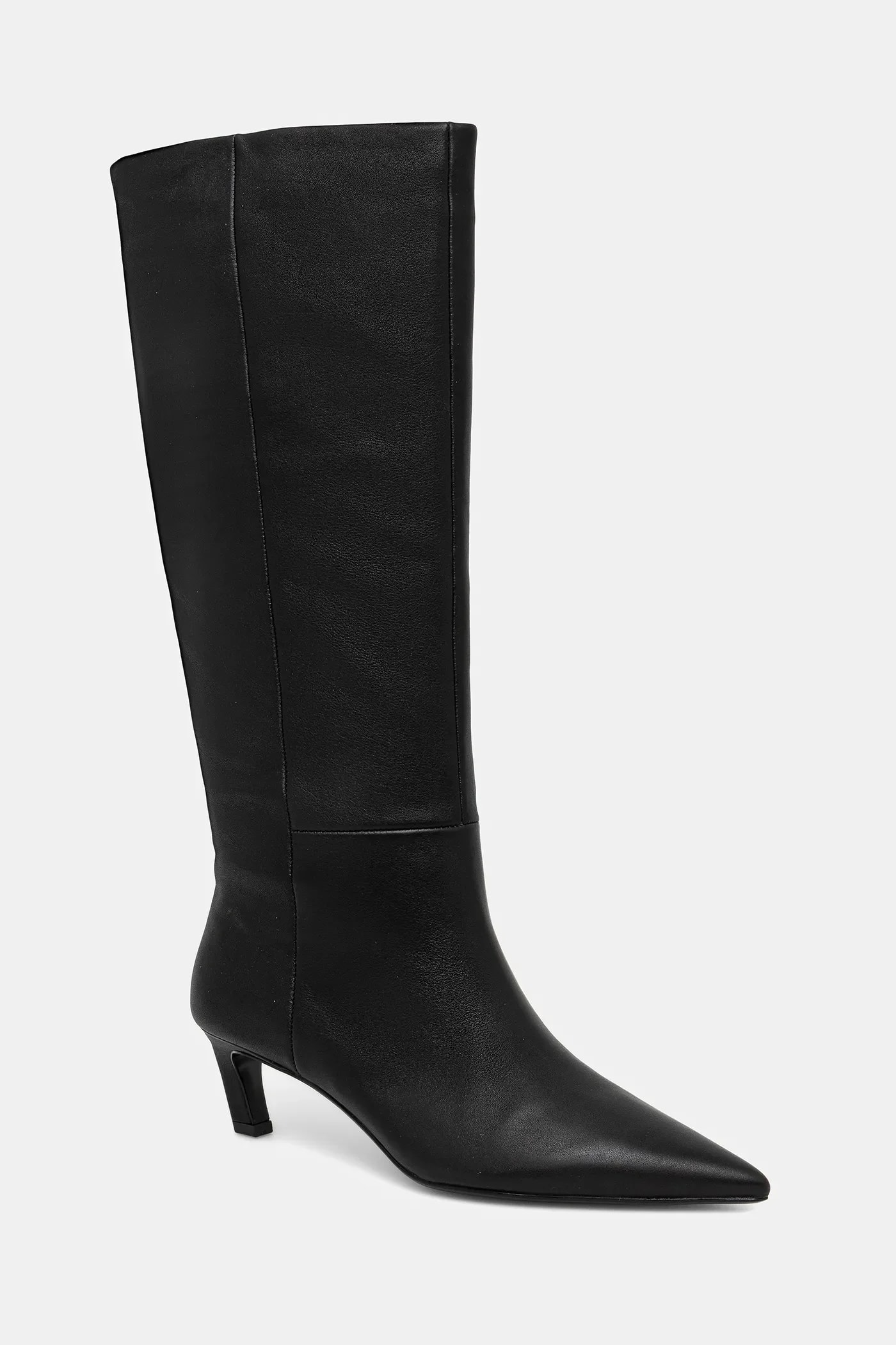 ESS KITTEN HEEL LONG BOOTS кожаные ботинки
