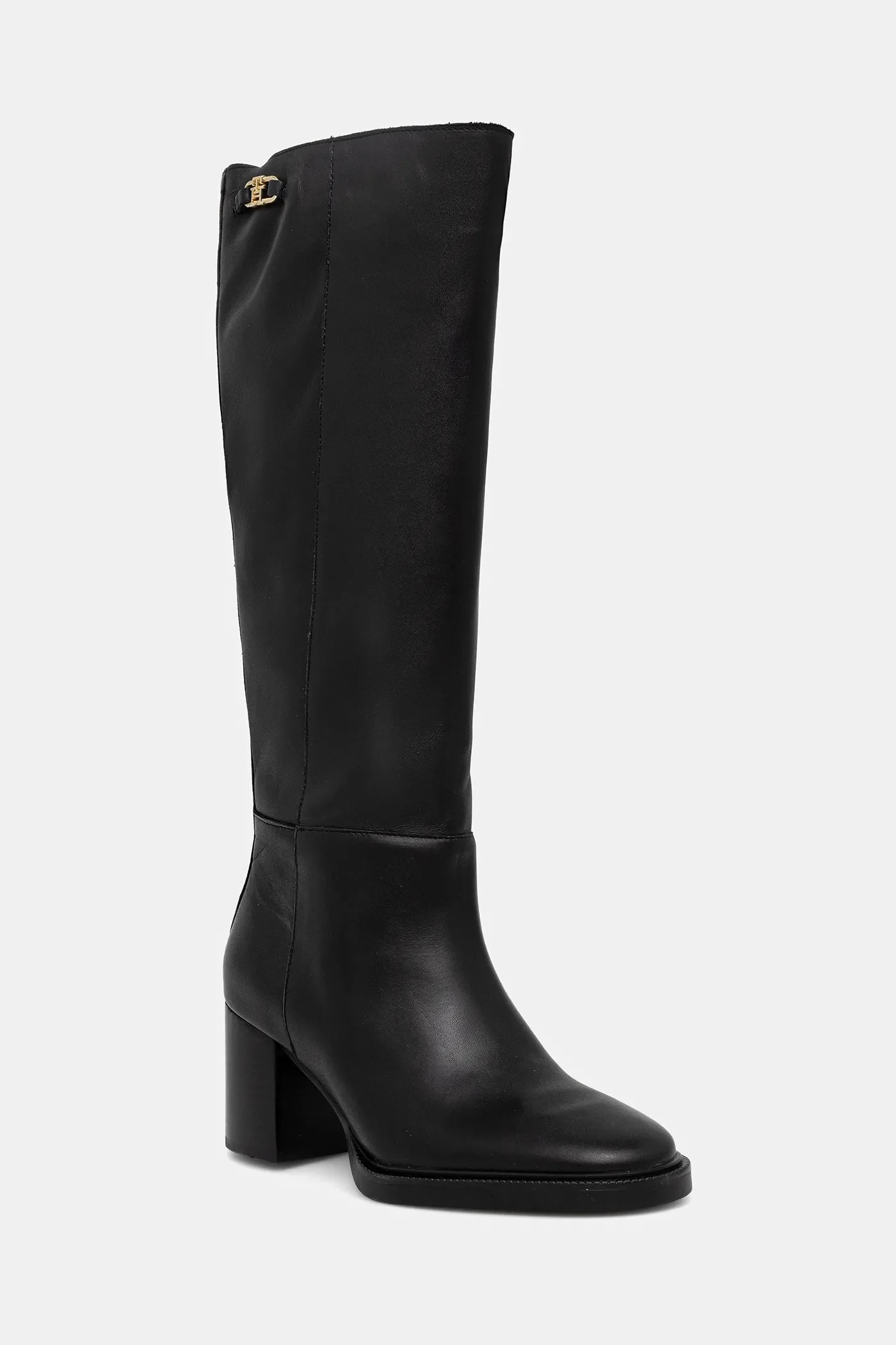 Кожаные ботинки STACKED HEEL LEATHER LONG BOOT