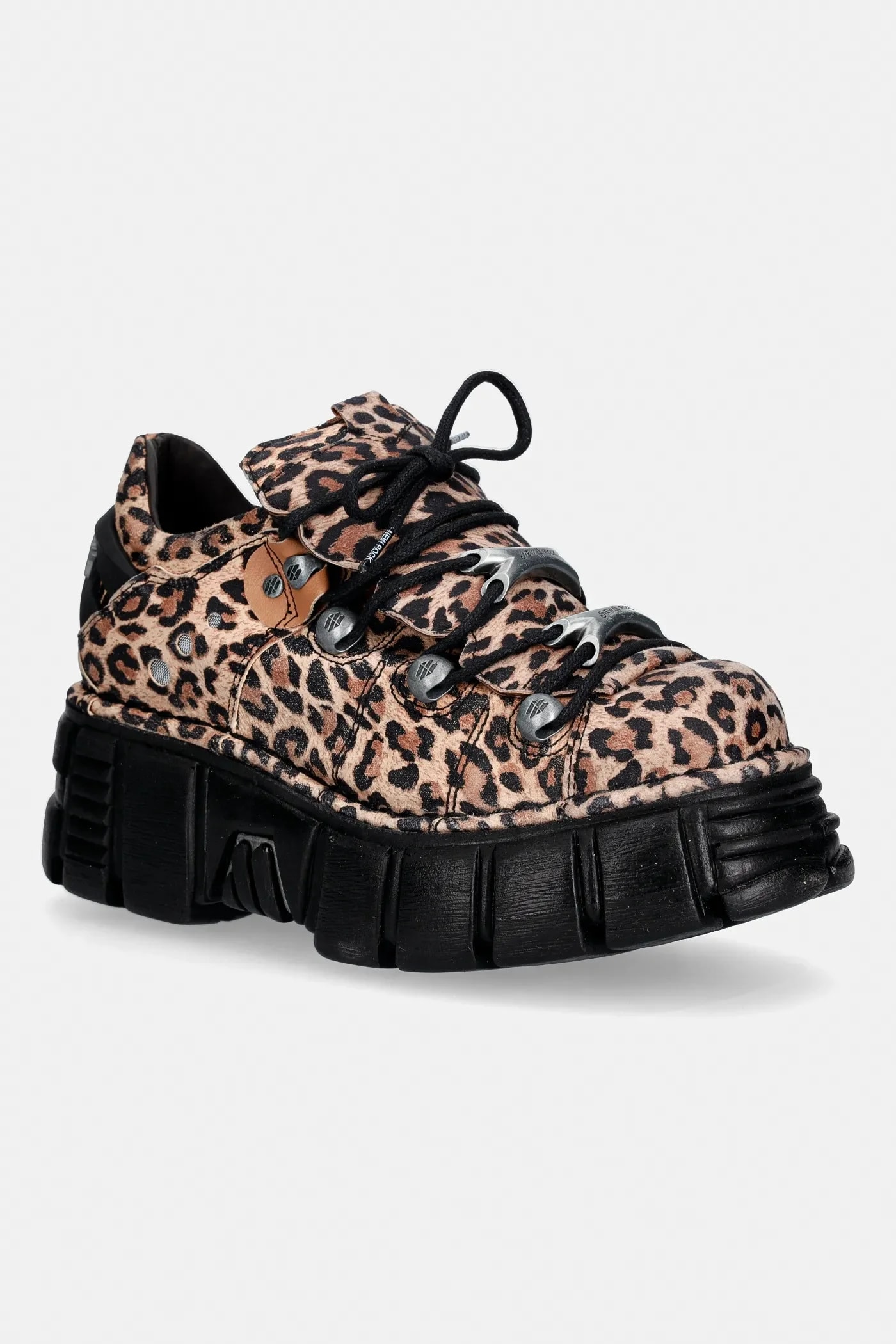 кроссовки ANTE LEOPARDO CUERO, TOWER NEGRO+ замшевые с боками
