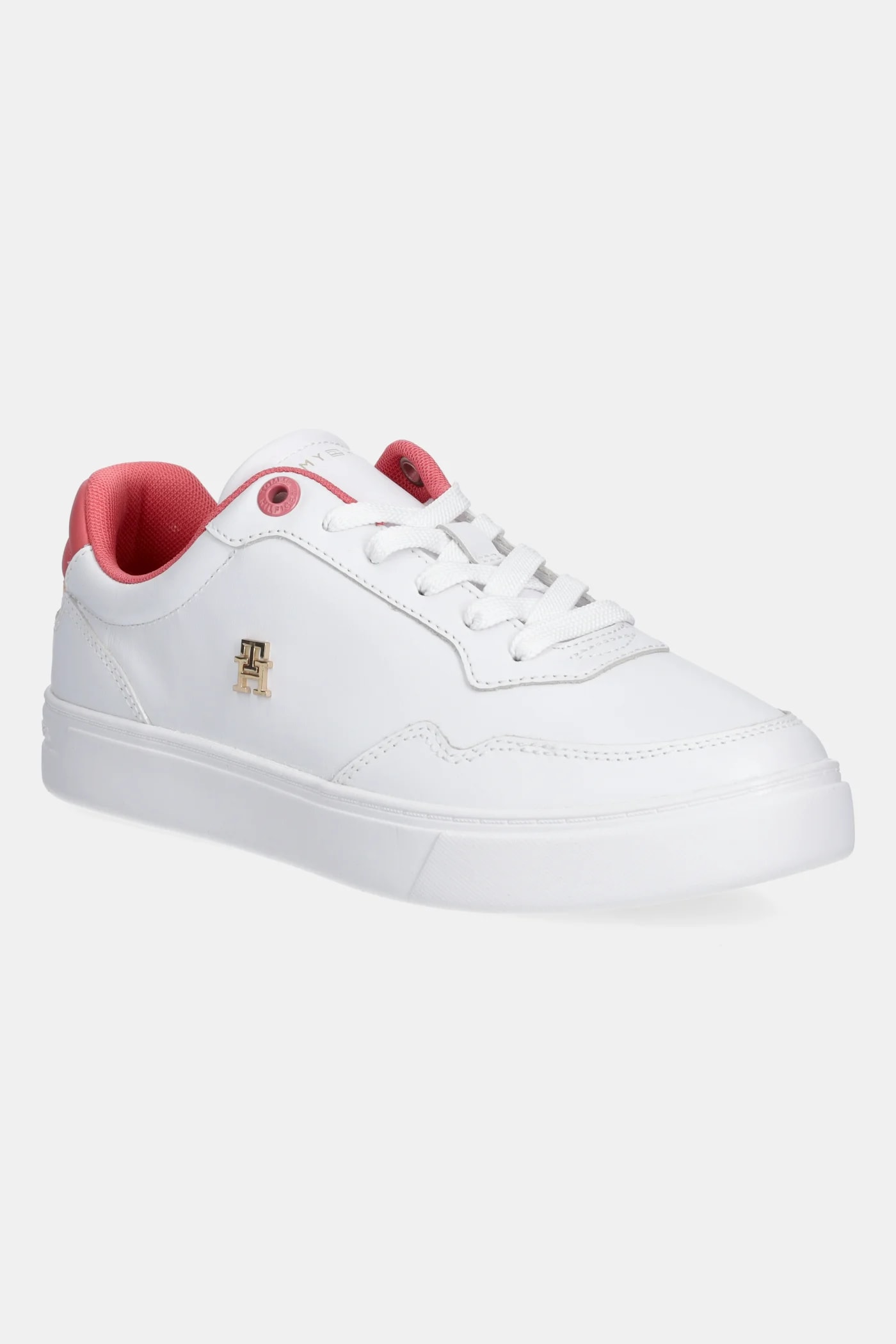 кожаные кроссовки ESSENTIAL ELEVATED COURT SNEAKER белые для женщин